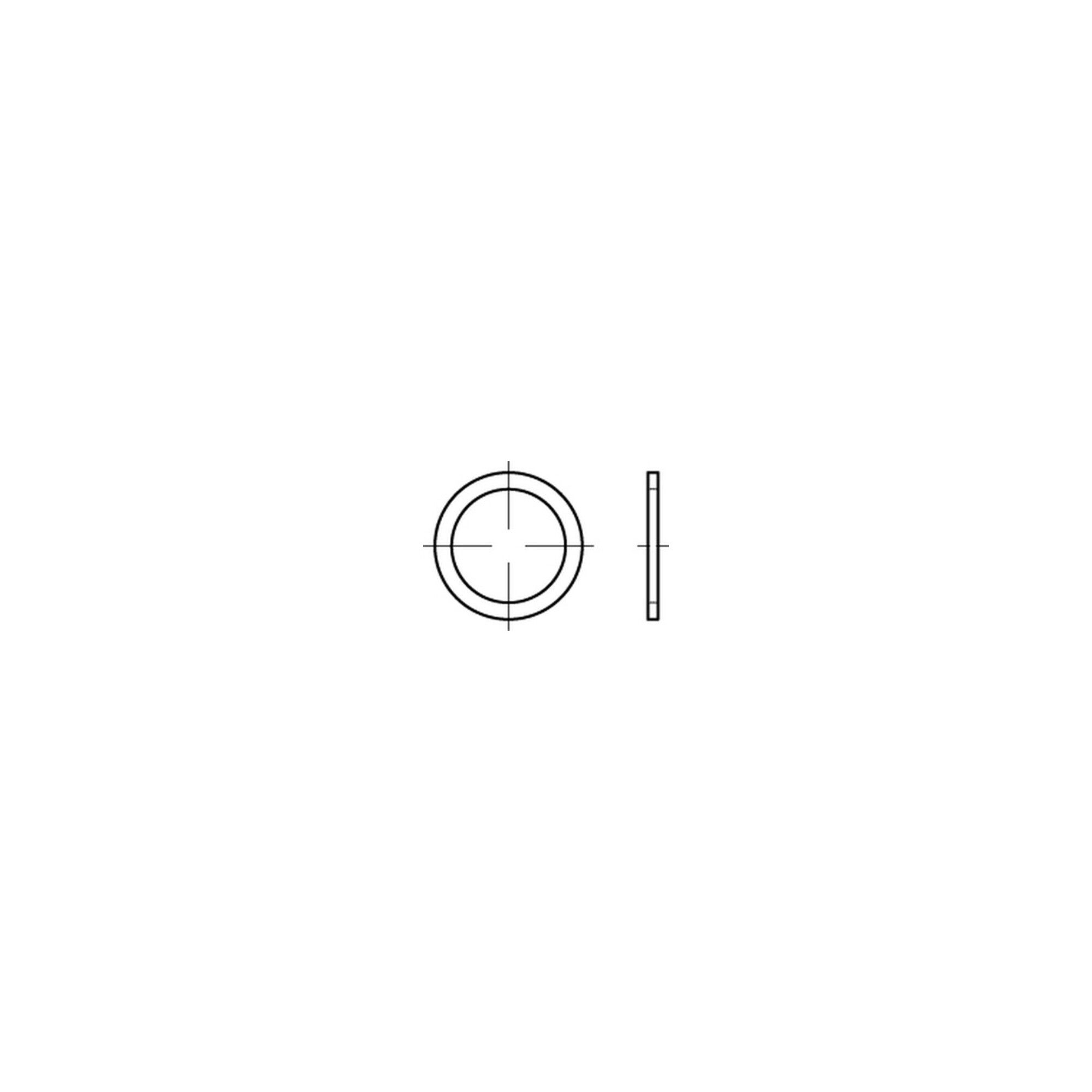 Contorion Unterlegscheibe DIN 760 Flachdichtringe Alu A 17 x 21 x 1,5 Al S 100 Stk