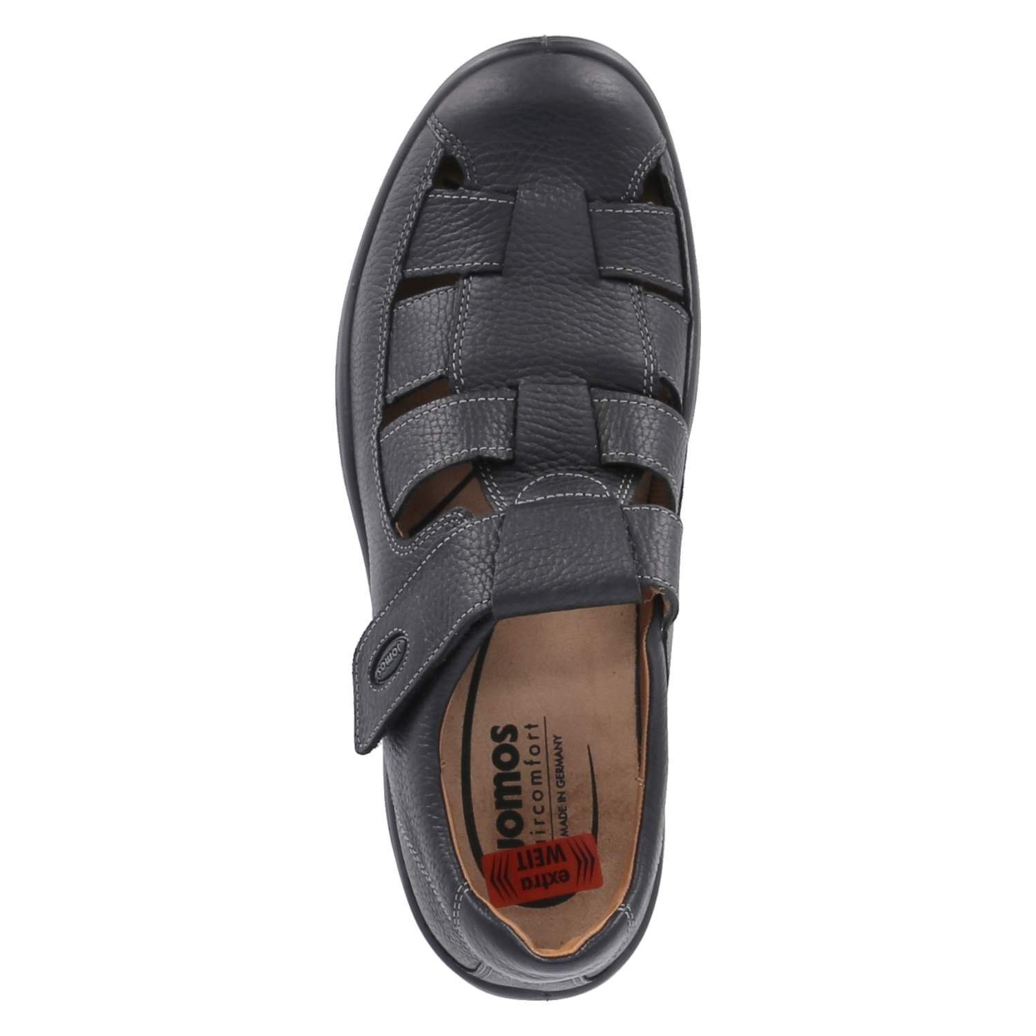 Jomos Jomos Herren Sandalen Schwarz Glattleder Sandale