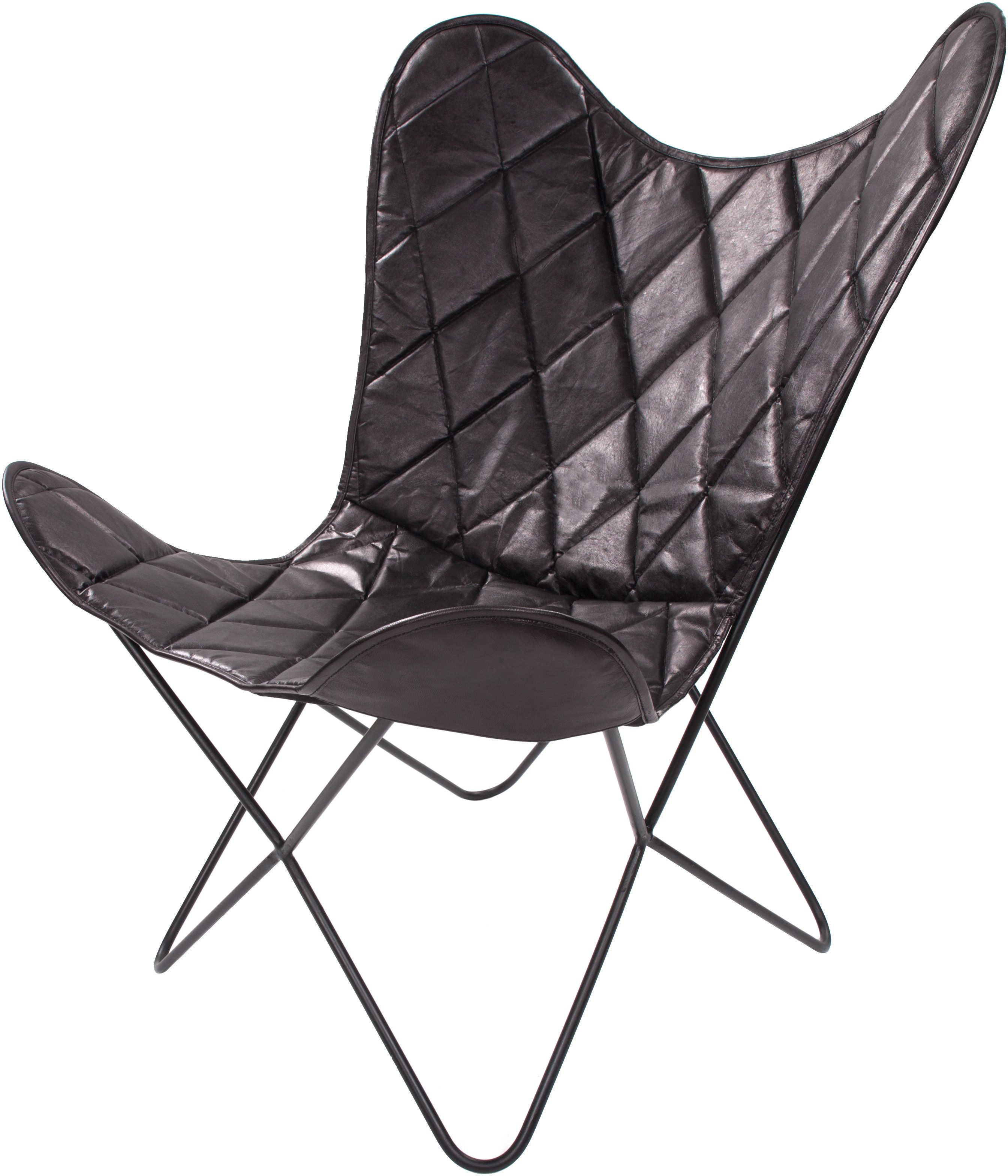 Kayoom 4-Fußstuhl Schmetterling Stuhl Pablo, Schmetterlingsstuhl aus Leder (1 St), pflegeleicht, hochwertig, hochwertig verarbeitet, hoher Sitzkomfort