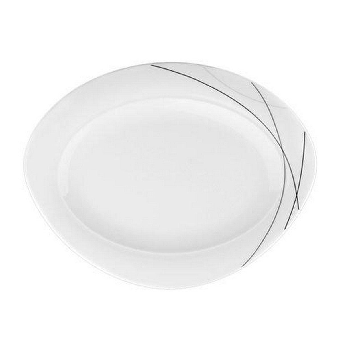 Seltmann Weiden Servierplatte Trio Highline, Porzellan, 30,5 x 24 cm
