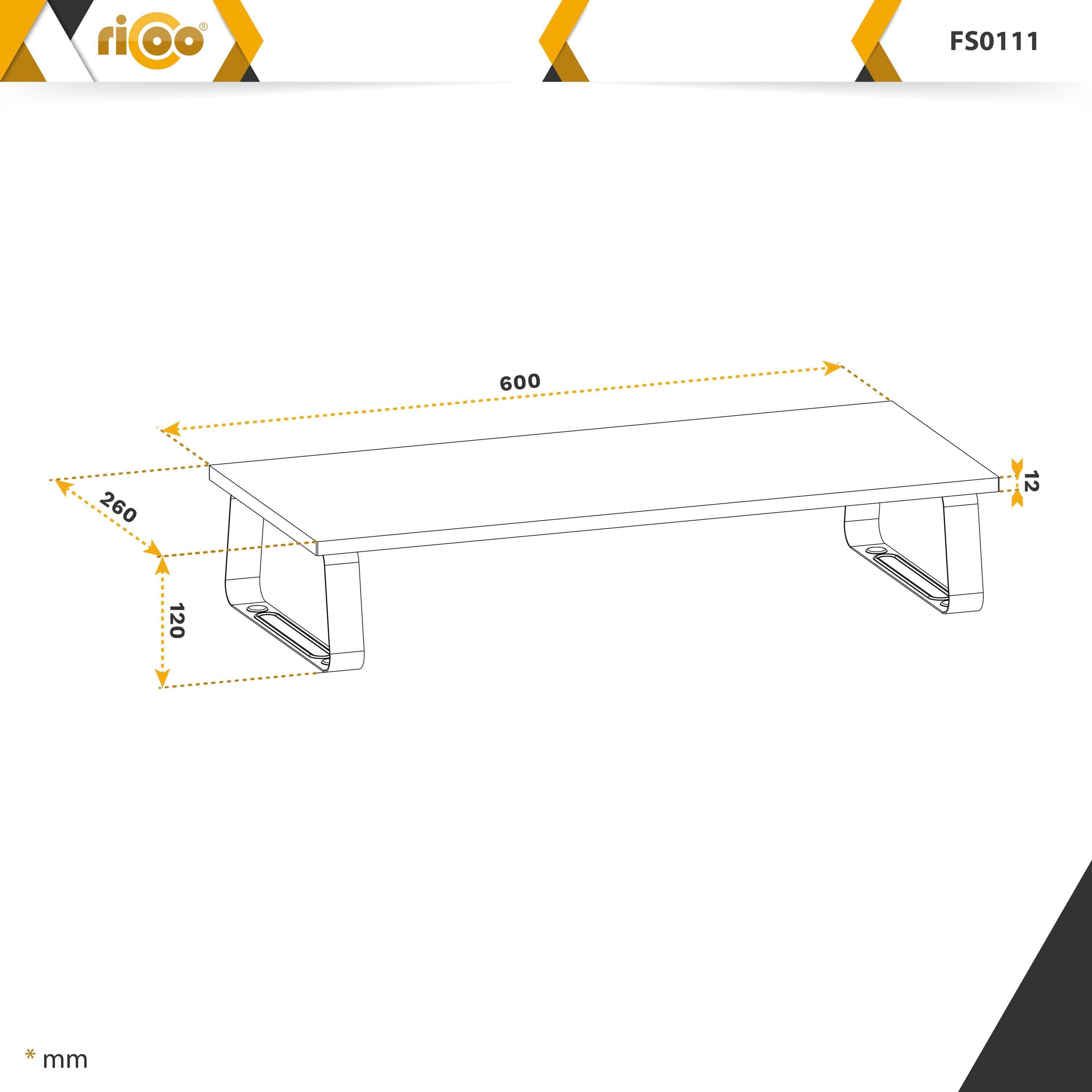Monitorerhöhung Schreibtisch Bildschirm Schreibtischaufsatz Aufsatz FS0111, Tisch Monitorständer RICOO