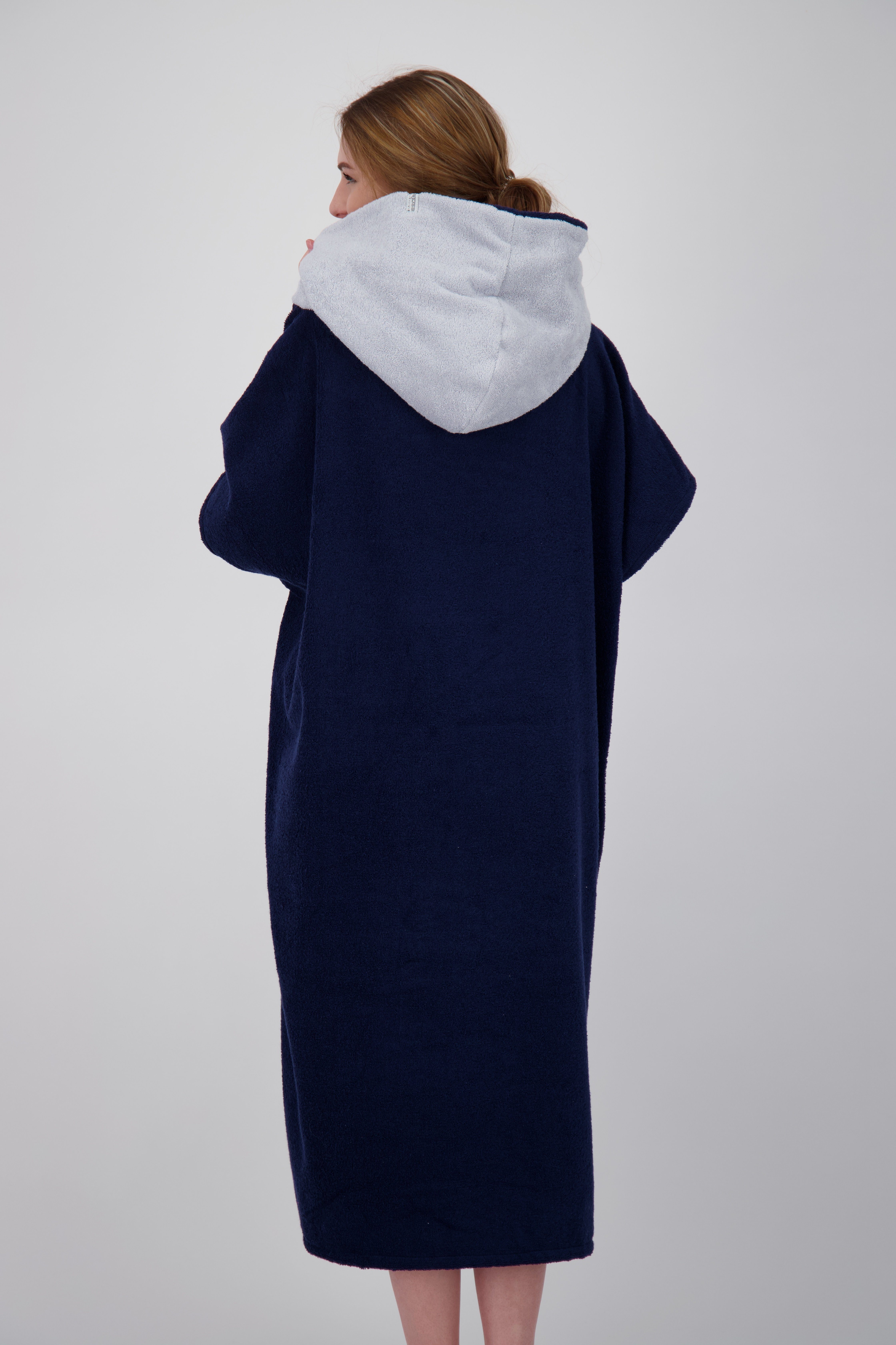 DEPROC Active Badeponcho PONCHINO HALIFAX WOMEN Umziehhilfe Strandponcho, Kapuze, ohne, Innenliegende Tasche zum Umziehen