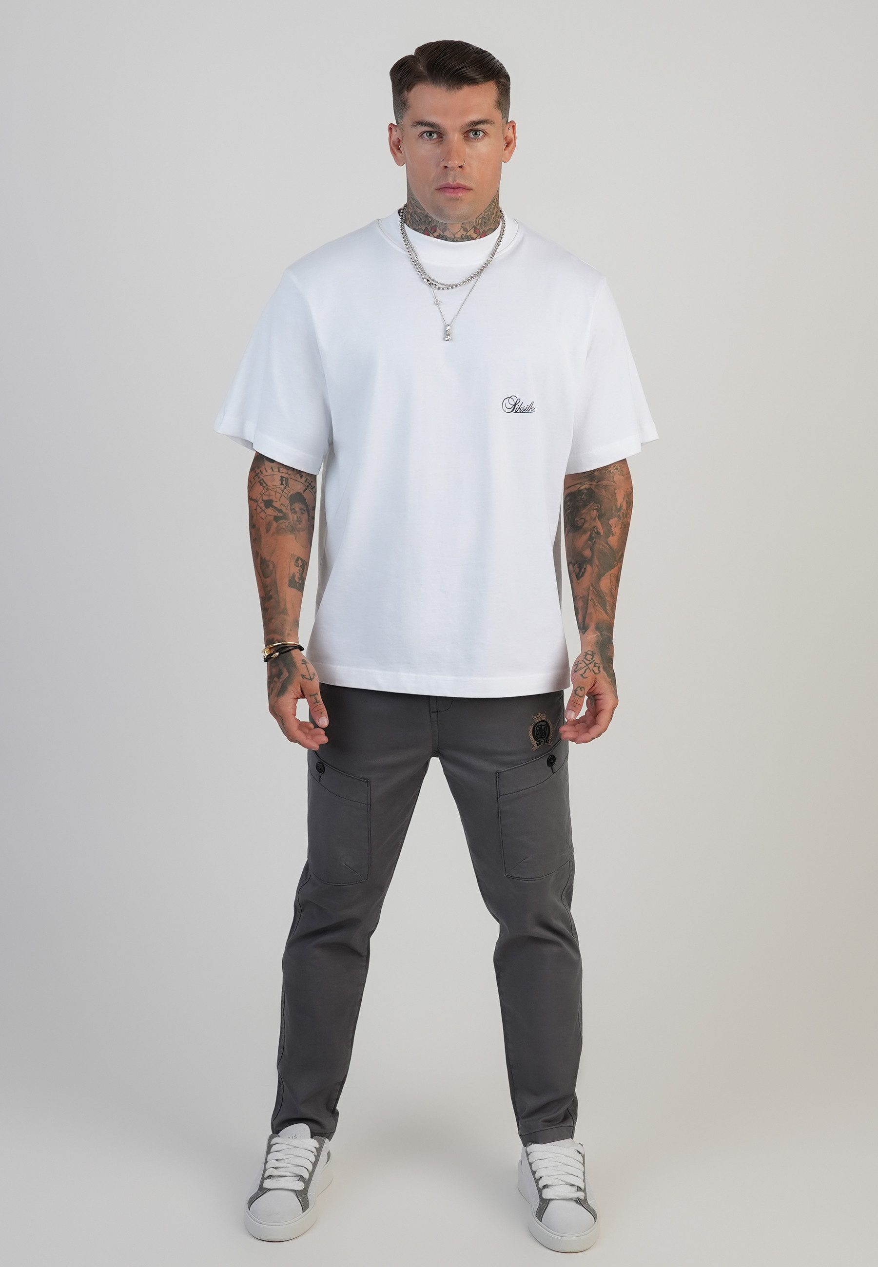 Siksilk T-Shirt SikSilk Herren Oversized T-Shirt