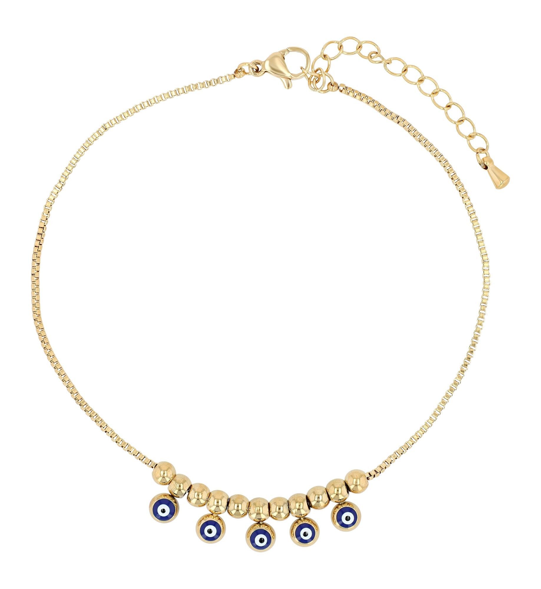 AKZENT Fußkette Riona Edelstahl gold Damen wasserfest günstig online kaufen