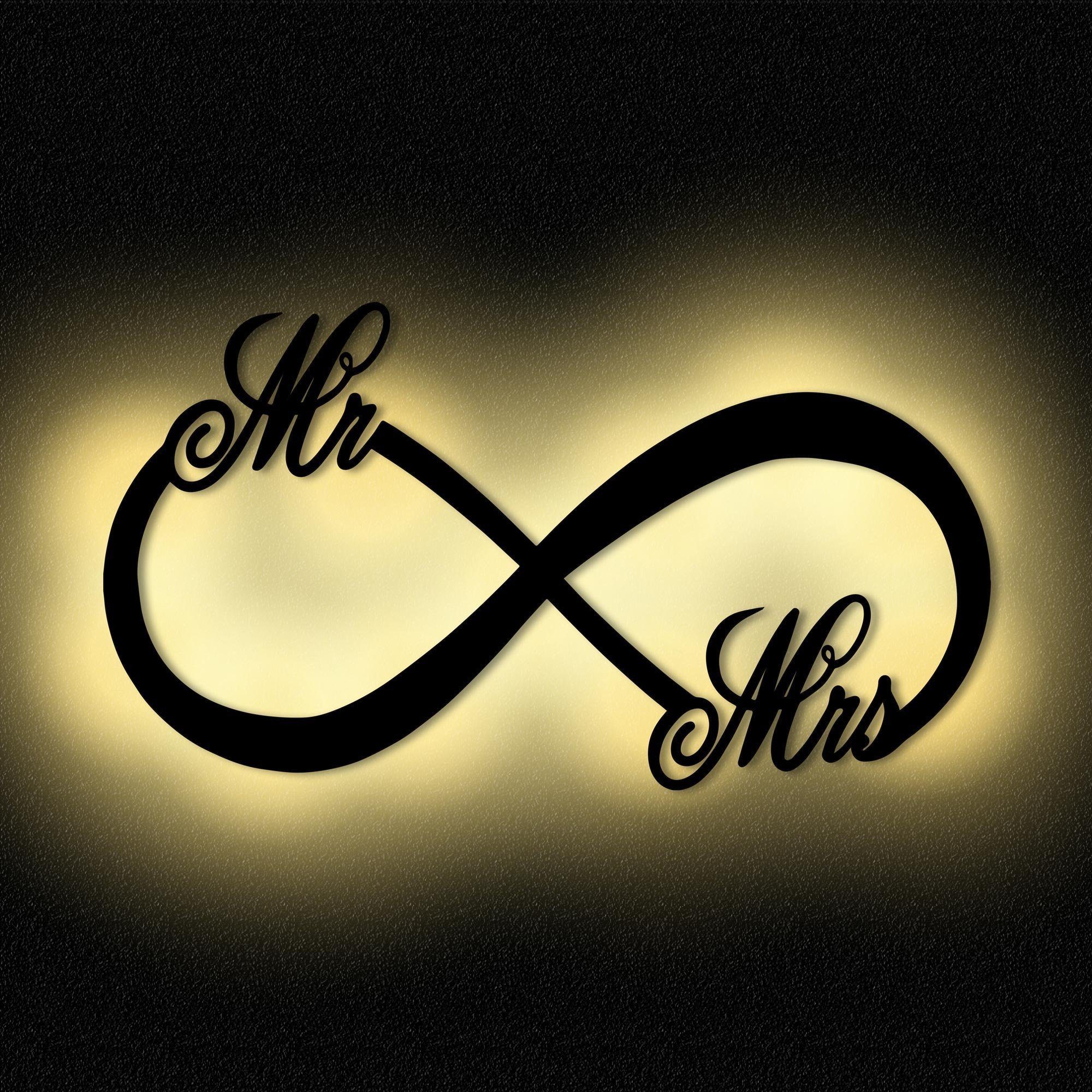 Namofactur LED Wandleuchte Mr Mrs Unendlichzeichen günstig online kaufen
