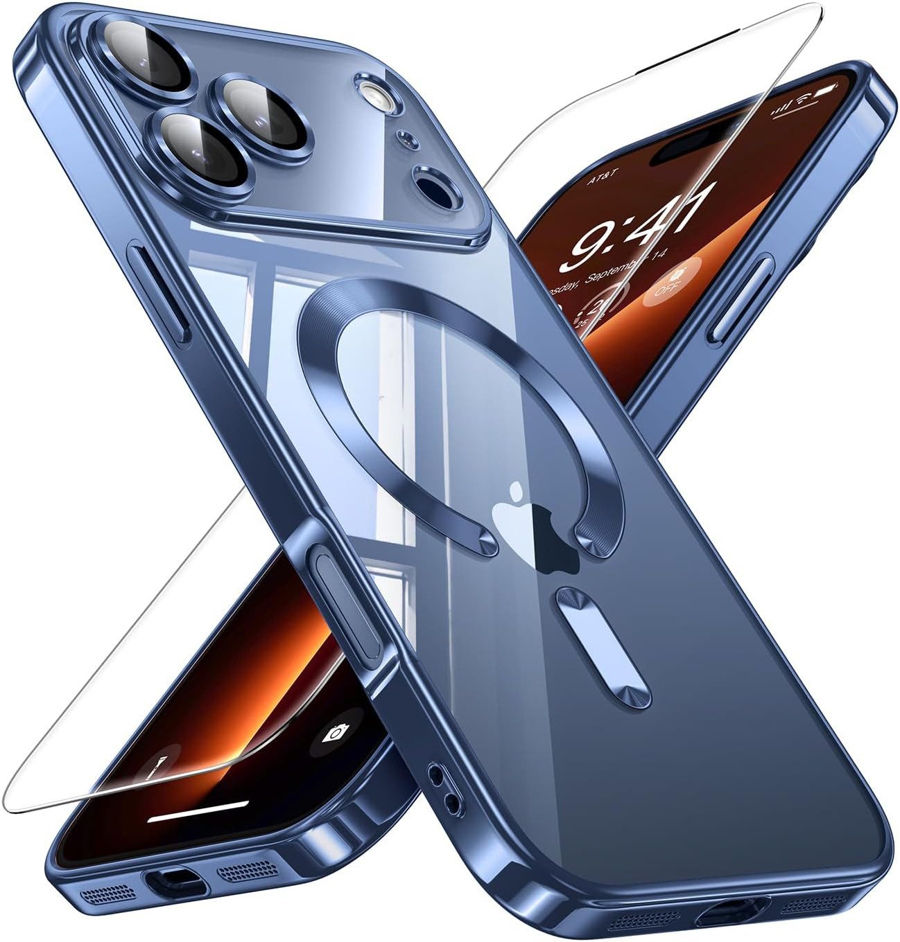 MSM Handyhülle Hülle + 2X Schutzglas für iPhone 17 Pro Max MagSafe Panzerfolie Titan