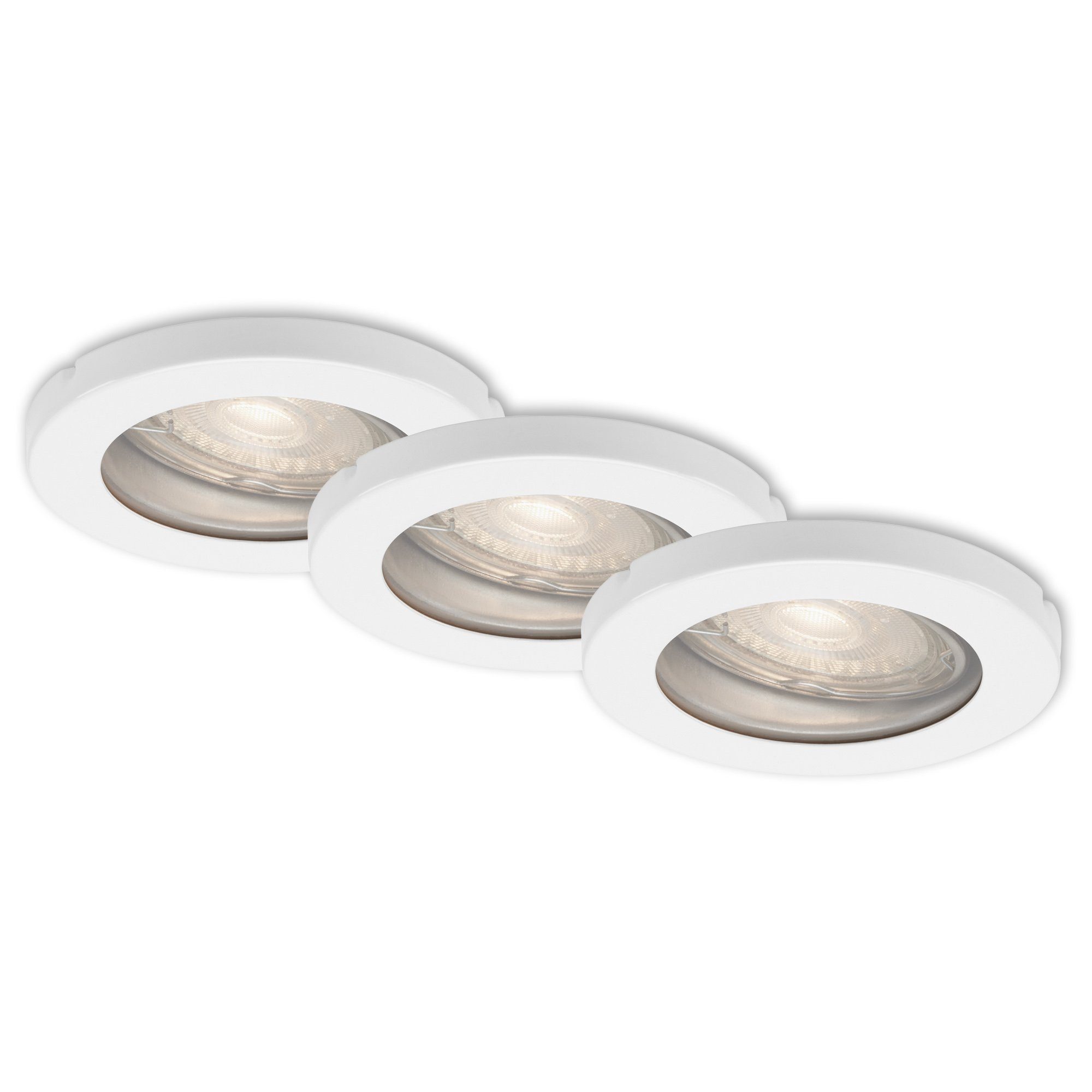 [Eröffnungspreis für alle Produkte] Briloner Leuchten LED Einbauleuchte 7181-036, Einbaustrahler, weiß, Warmweiß, LED Einbauspot GU10, wechselbar