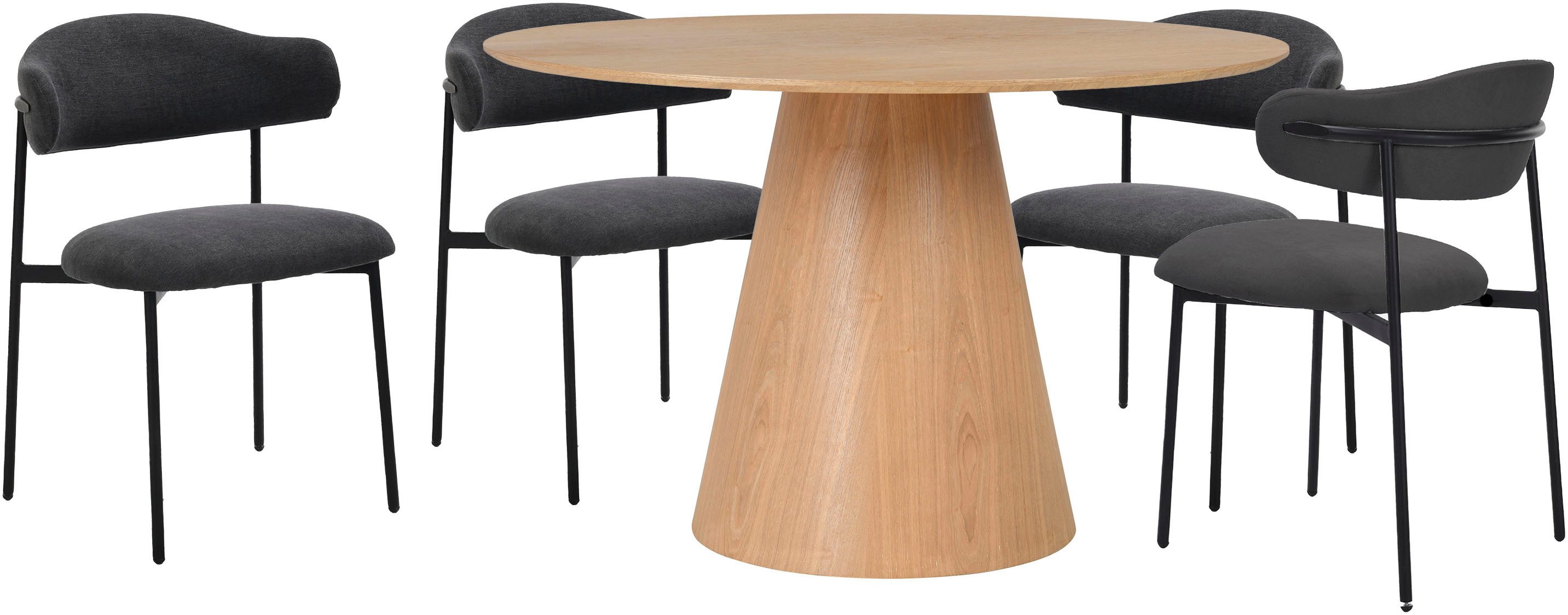 byLIVING Esstisch Rond, mit Echtholz-Furnier Eiche günstig online kaufen