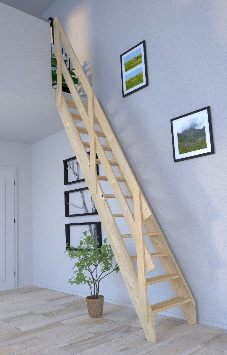 Starwood Raumspartreppe Raumspartreppe Fichte 2000 gerade-Holzgeländer (2 Q günstig online kaufen