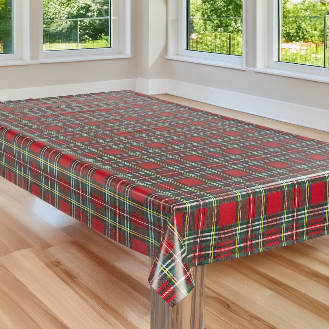 laro Tischdecke Wachstuch-Tischdecke Gartentischdecke Karo Rot günstig online kaufen