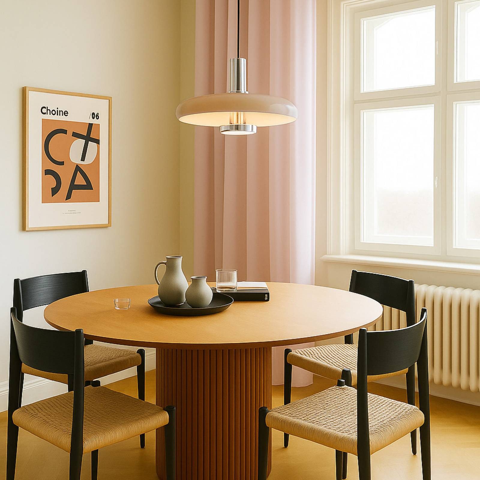 Lindby Hängeleuchte Branford, Metall, Creme IP20, 1 x 15 W LED