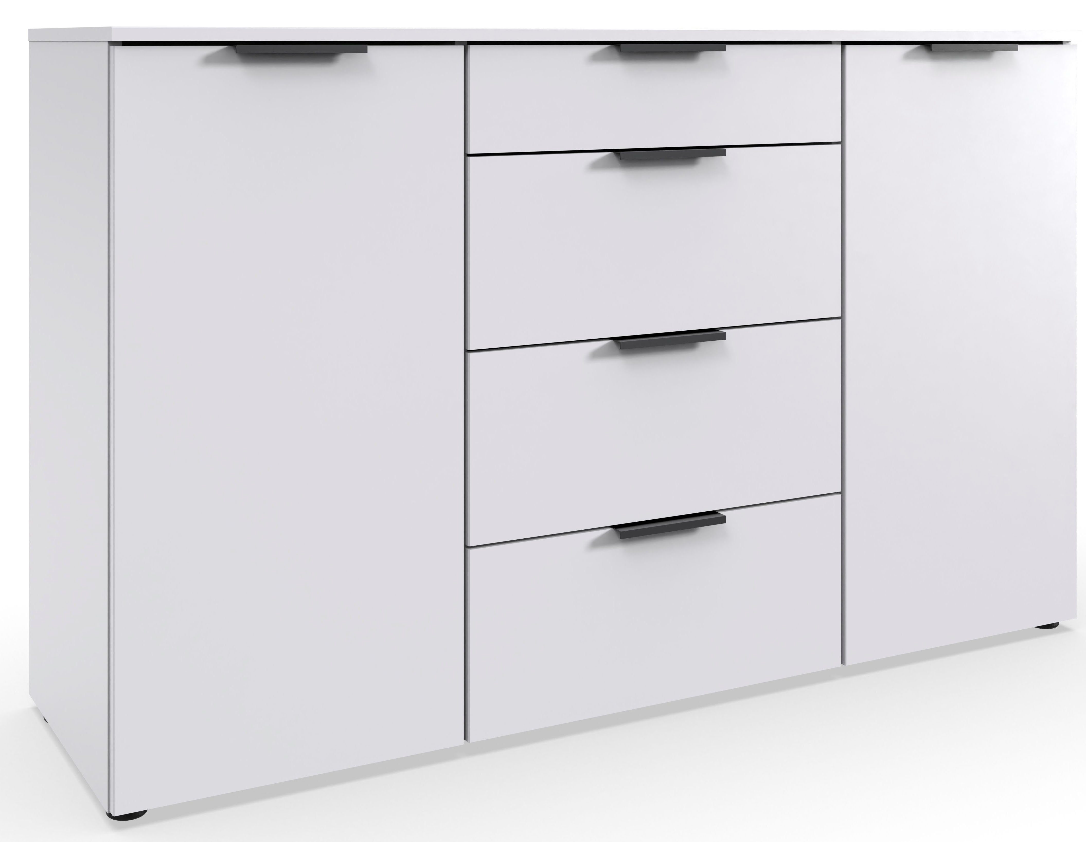 Wimex Kombikommode Level by fresh to go, 2-türig mit 4 Schubladen, soft-close Funktion, 135cm breit, 84cm hoch