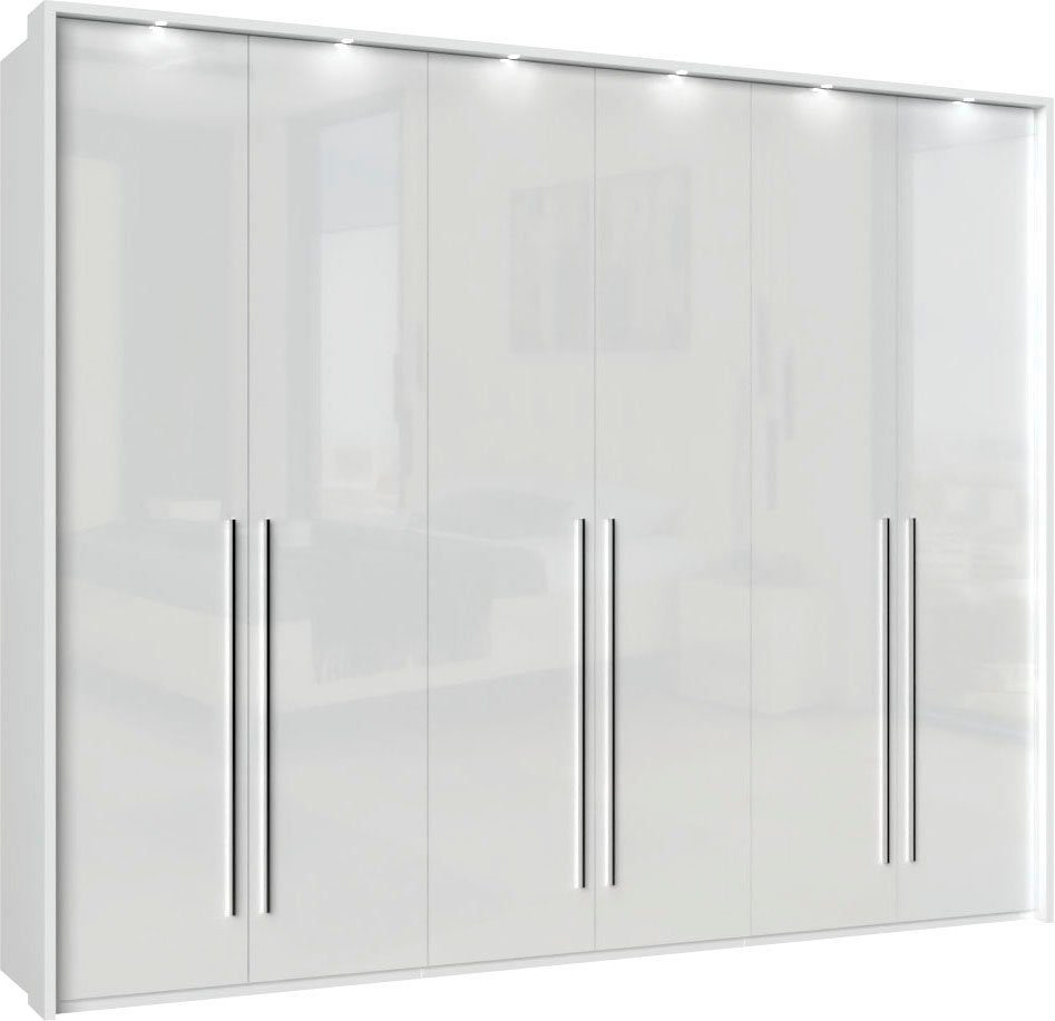 OTTO home Kleiderschrank Piano, inklusive Rahmen und Beleuchtung, soft-close-Funktion (viele Breiten zur Auswahl, 226cm hoch) beige oder weiß, UV lackiert, Hochglanzfronten, FSC-zertifiziert