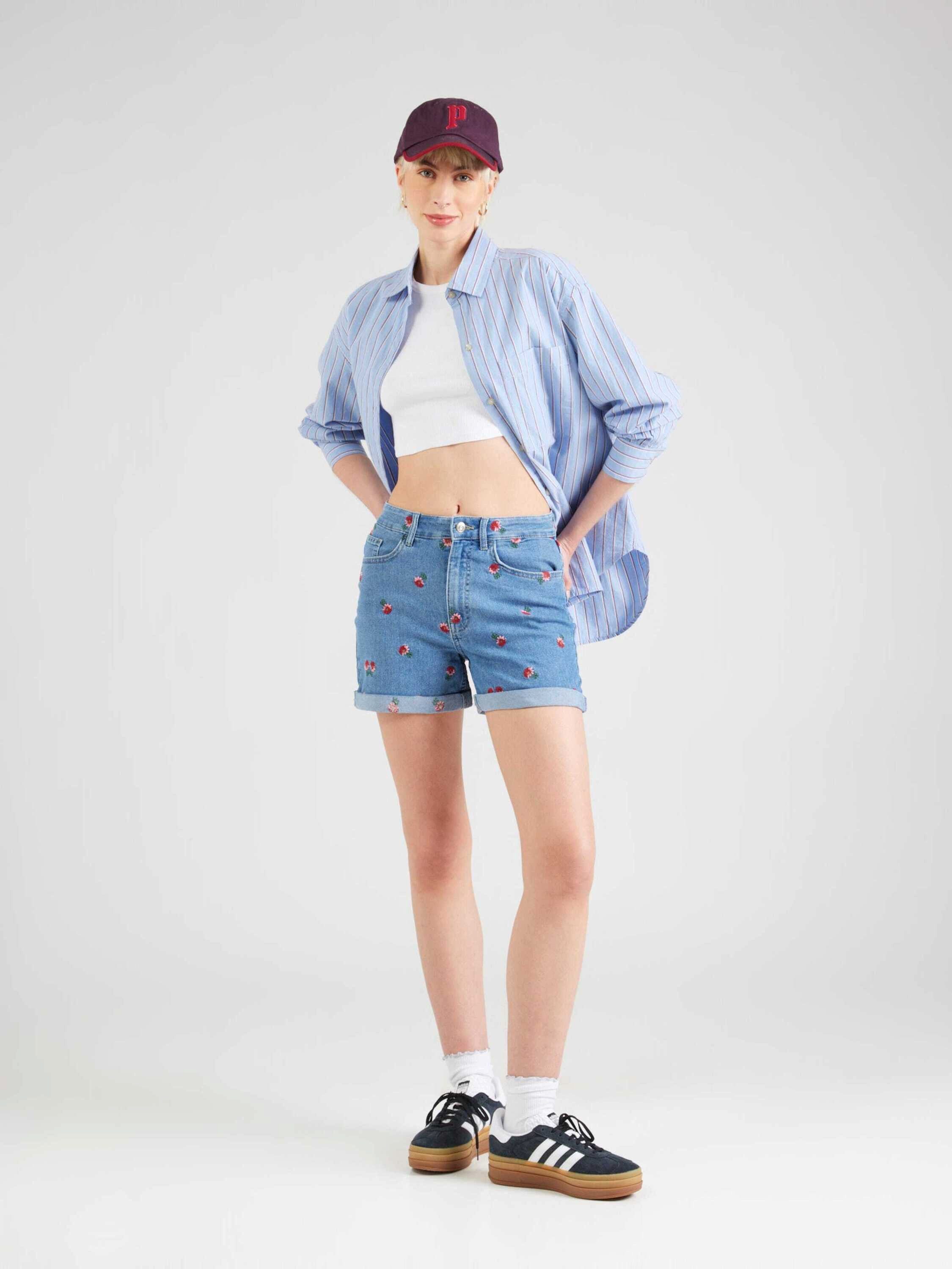 ONLY Jeansshorts ONLHUSH (1-tlg) Stickerei