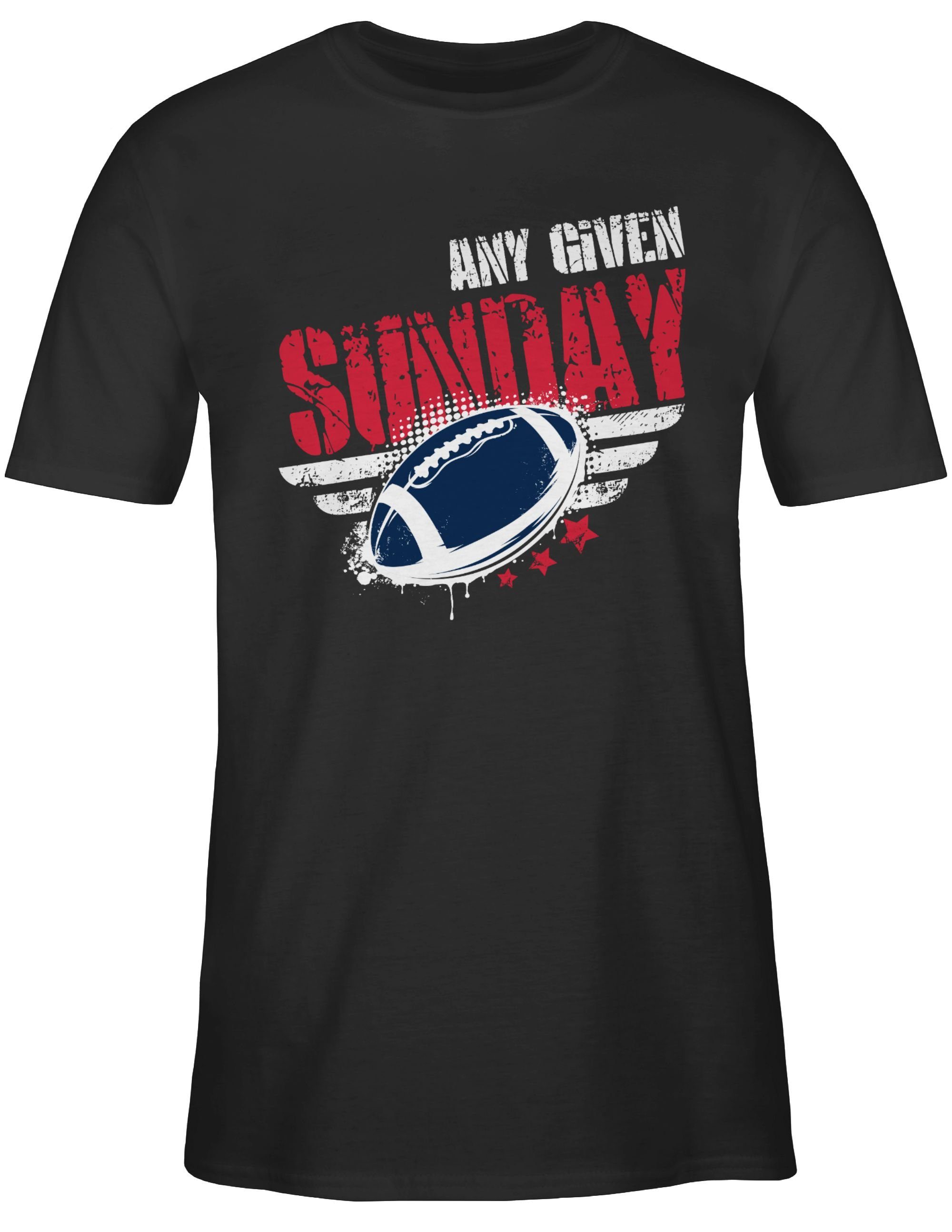 Shirtracer T-Shirt Any Schwarz American Football NFL Given Football New Sunday 01 England
