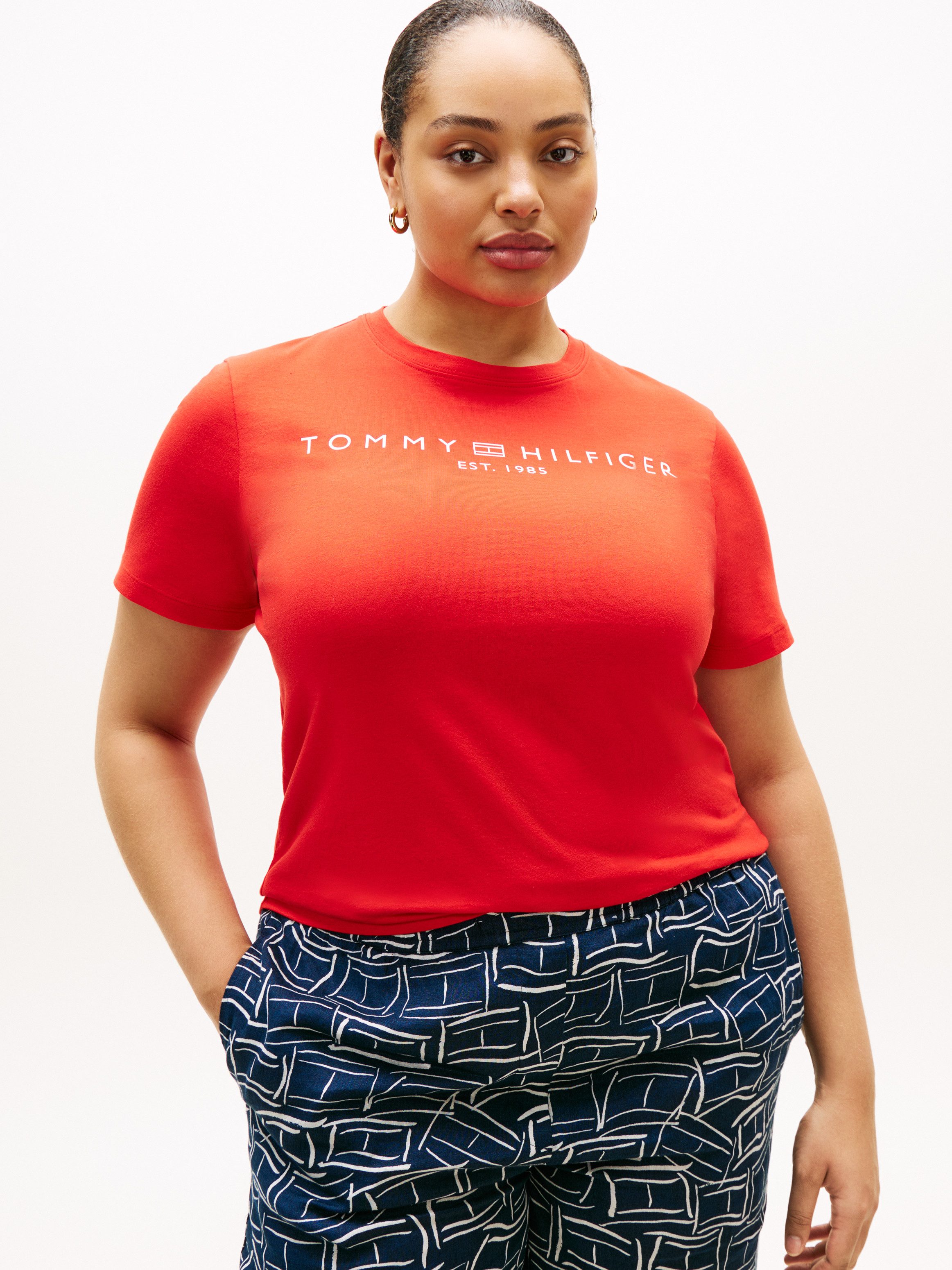 Tommy Hilfiger Curve T-Shirt CRV REG CORP LOGO C-NK SS in großen Größen