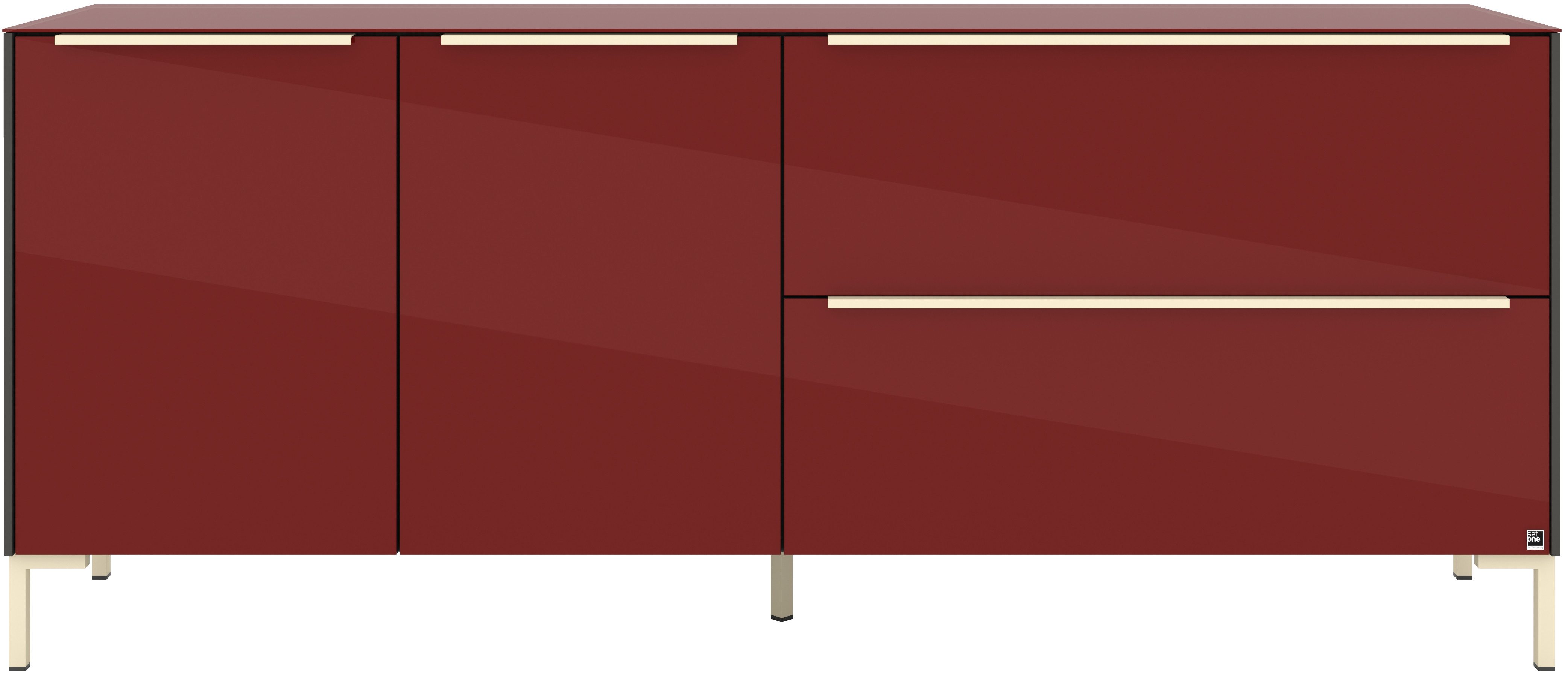 set one by Musterring Lowboard Reno (1 St), Mit Winkelfuß in diversen Farben, 77 cm Höhe & Farbauswahl