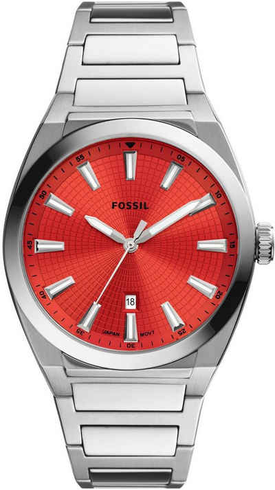 Fossil Quarzuhr EVERETT, FS5984, Armbanduhr, Herrenuhr, Datum, analog