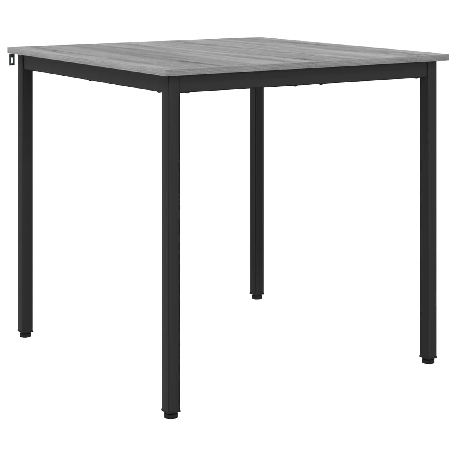 vidaXL Esstisch Esstische 80 x 80 x 75 cm Holzwerkstoff Sonoma-Grau Quadratisch (1-St)