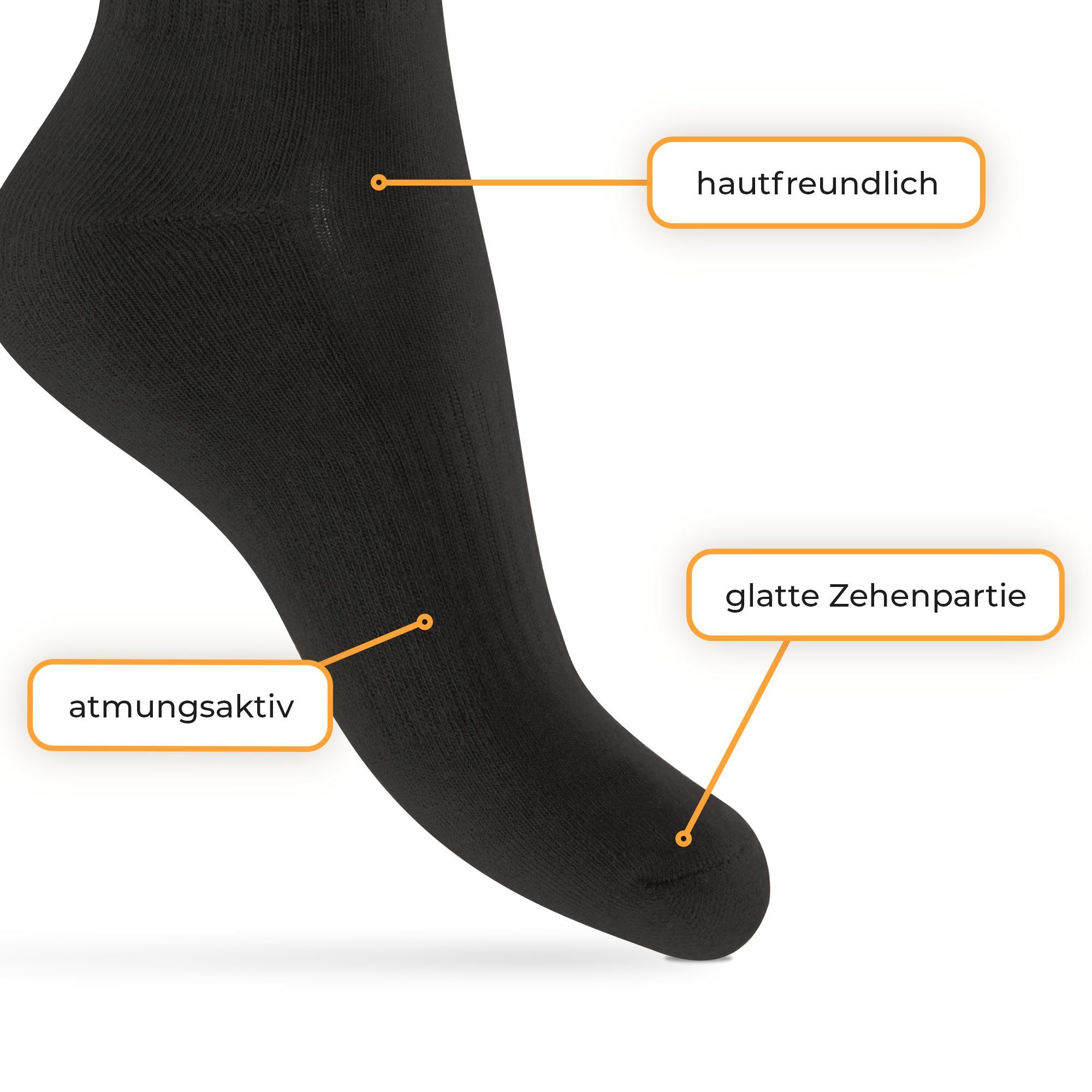 hemmy Fashion Sportsocken Damen / Herren Sport - Socken, (vers. Größen) "3er - 24er Pack" (24-Paar) Klassische Baumwollsocken Atmungsaktiv Frottee - Tennissocken