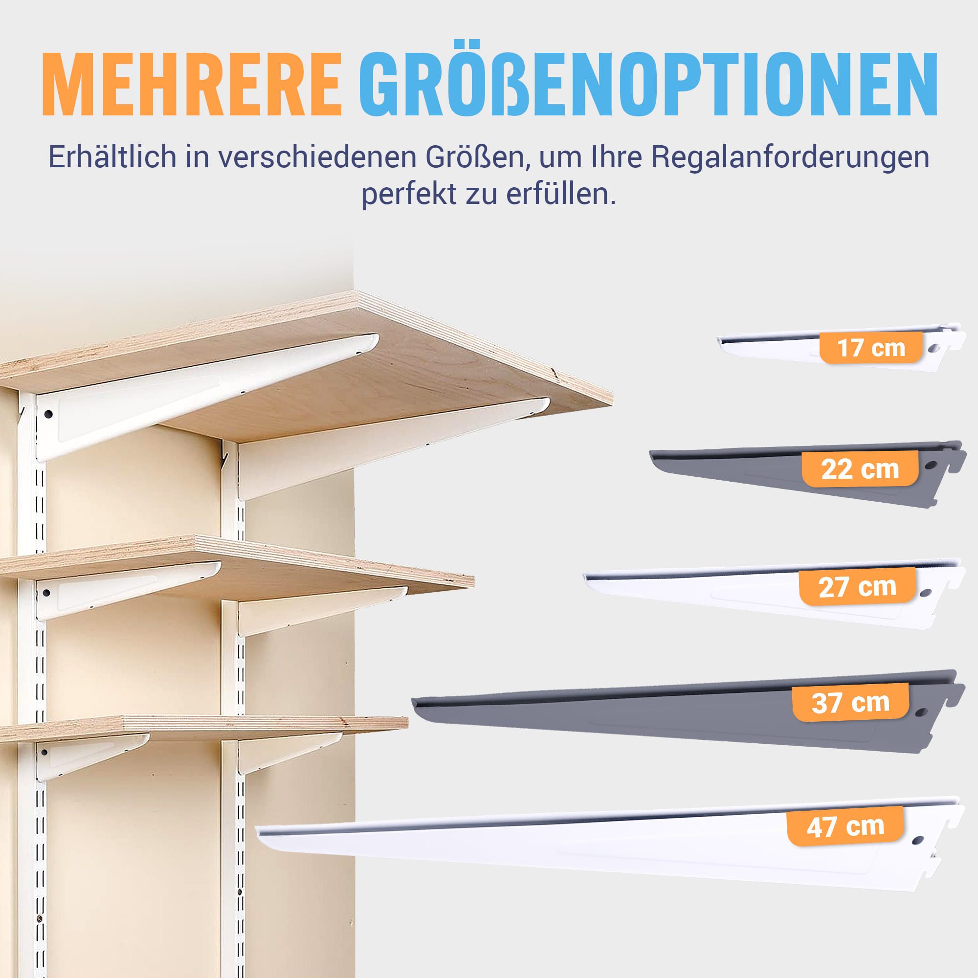 BOOMET Wandregalhalter Regalträger 2-reihig für Wandschienen, 1 10-tlg., Re günstig online kaufen