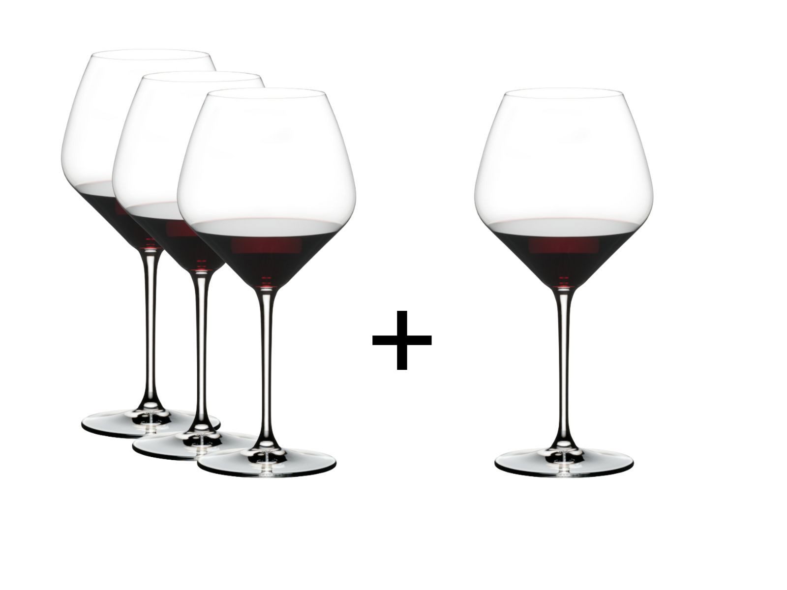 RIEDEL THE WINE GLASS COMPANY Rotweinglas Extreme Pinot Noir 4er Set, Kristallglas