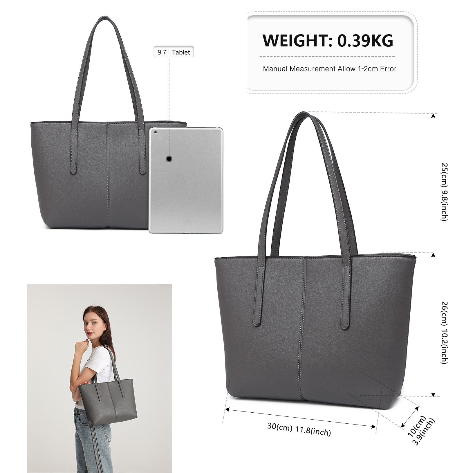 Miss Lulu Handtasche Große Shopper-Tasche für Damen – Elegante Henkeltasche günstig online kaufen