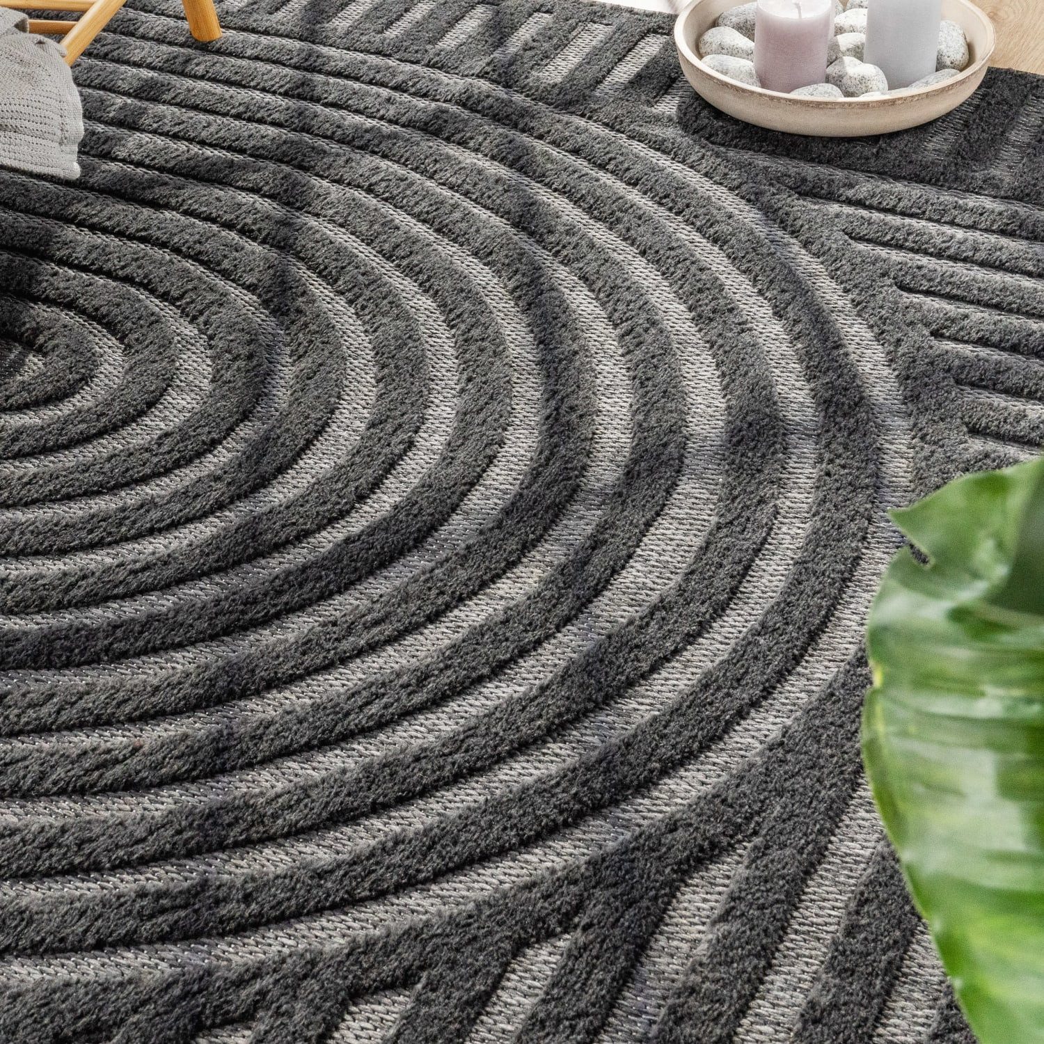 KADIMA DESIGN Teppich Struktur Wohnzimmer schmutzabweisend Teppich Kurzflor günstig online kaufen