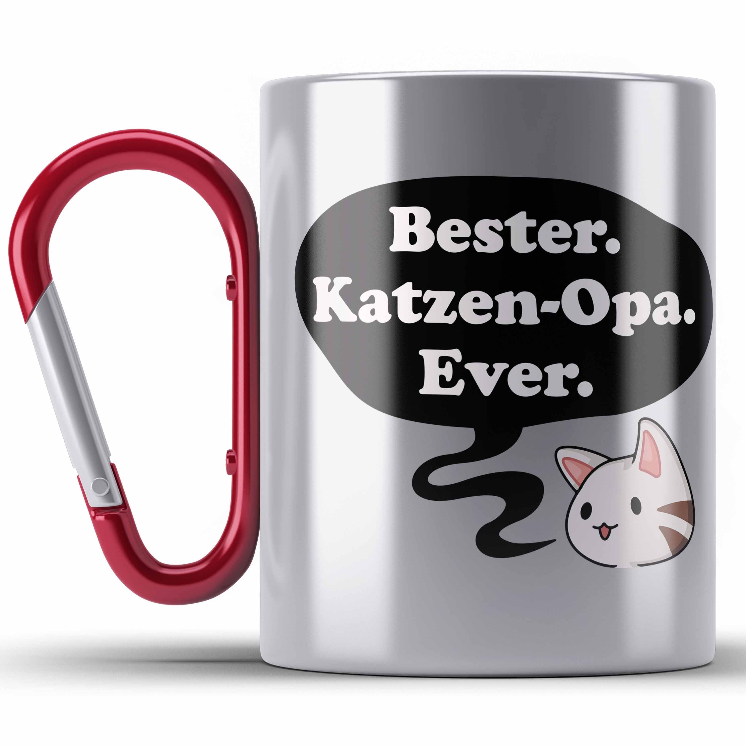 Trendation Rot Lustige Edelstahl Vatertag Geschenke Tasse Thermotasse Geburtstag Großvater Opa Ed