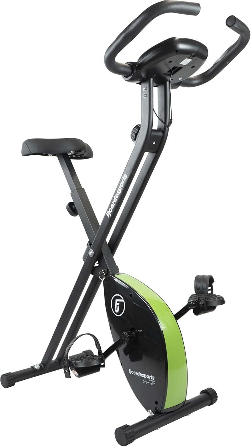 Fjoerdesports Liege-Heimtrainer faltbarer Fahrradtrainer, Heimtrainer mit LCD Trainingscomputer