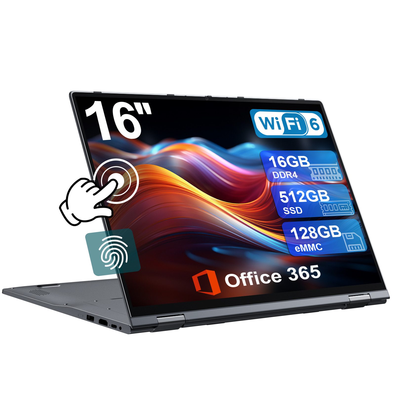 MENGHU 2-in-1 Laptop Tablet EZbook Intel N5095 Windows11 16GB RAM 640GB SSD Notebook (Intel UHD Graphics Intel N5095, 16 GB, 640 GB SSD, 4-core CPU)