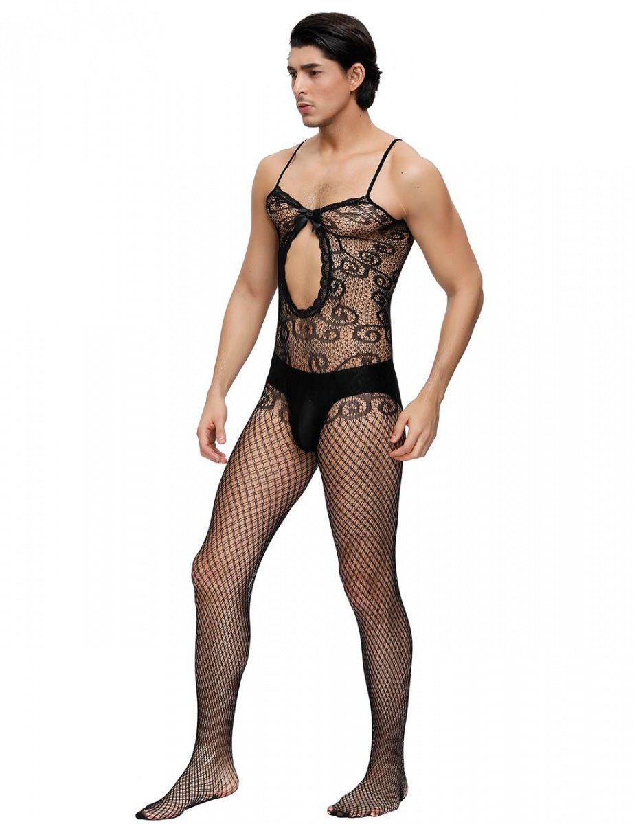 Lau-Fashion Lange Unterhose Träger Catsuit Bodystocking günstig online kaufen