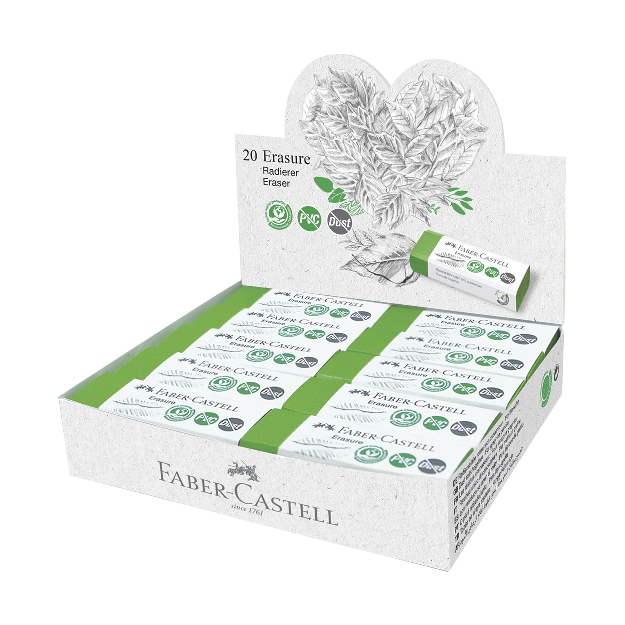 Thumbnail - Faber-Castell Radiergummi Faber Castell Radierer Dust-free 63x22x11 mm grün