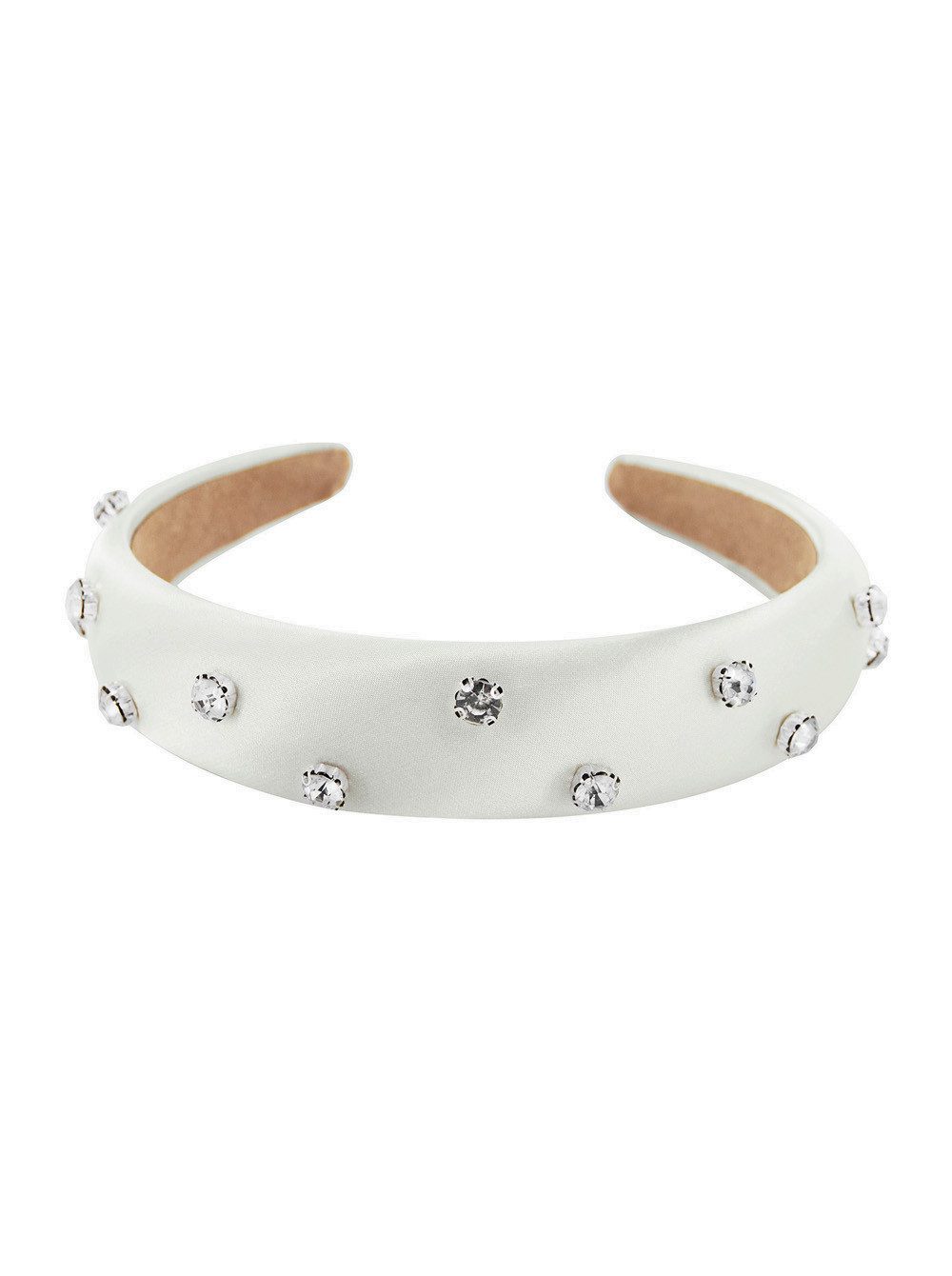 axy Haarreif Breiter Haarreif mit Schmucksteinen Stoff gepolstertes, Vintage Damen Haareifen mit Schmucksteinen Haarband
