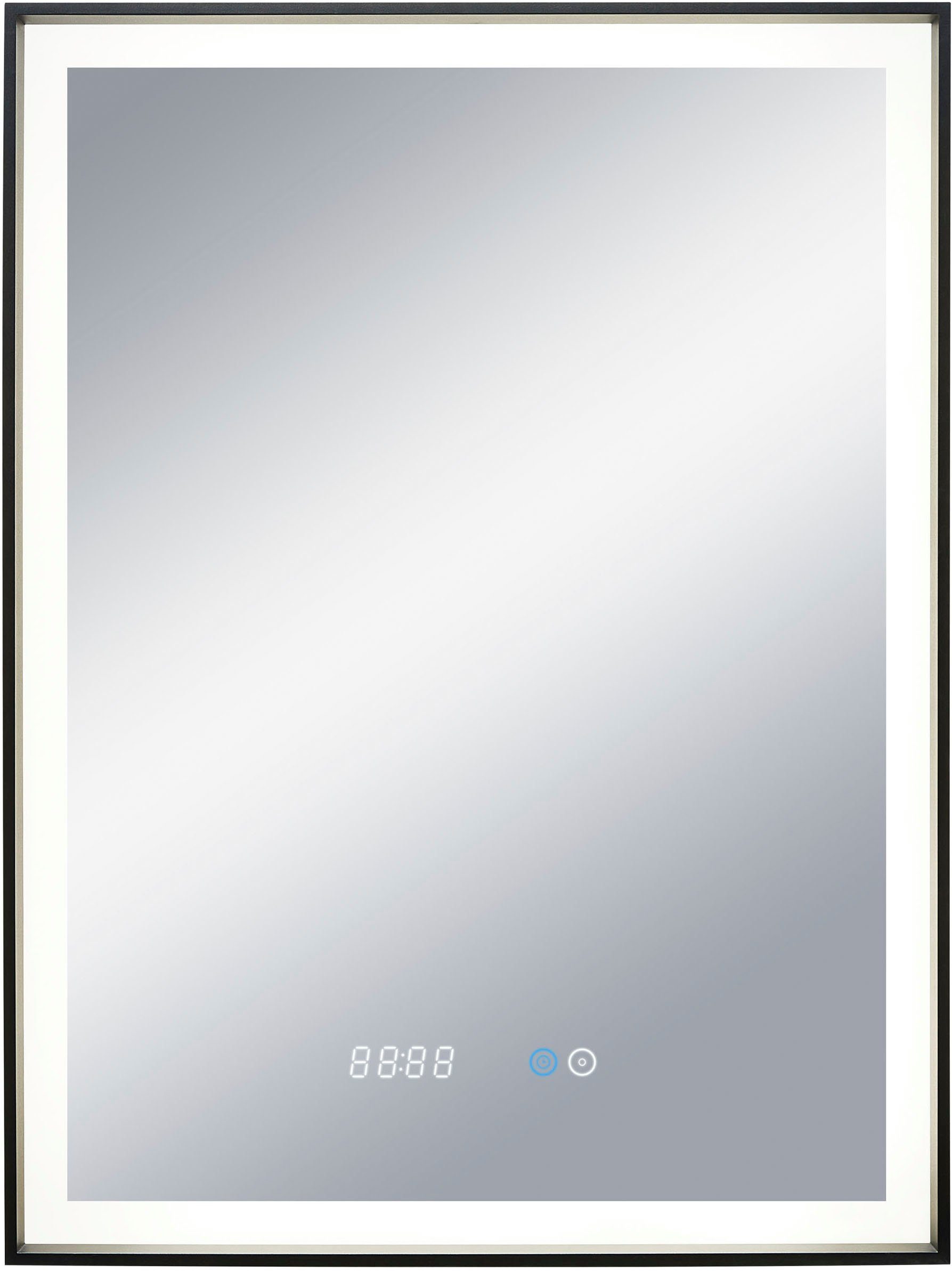 Paco Home Wandleuchte JENNY, LED fest integriert, Neutralweiß, LED Дзеркало mit Licht Дзеркалоlampe Schminken Modern Schwarz dimmbar