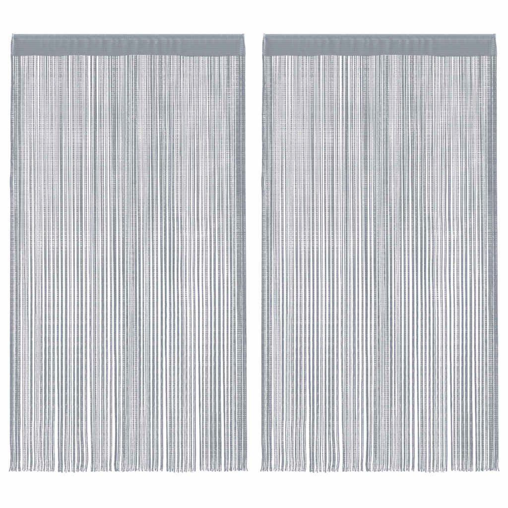 vidaXL Vorhang Fadenvorhänge 2 Stk. Hellgrau 140x250 cm (2 St)