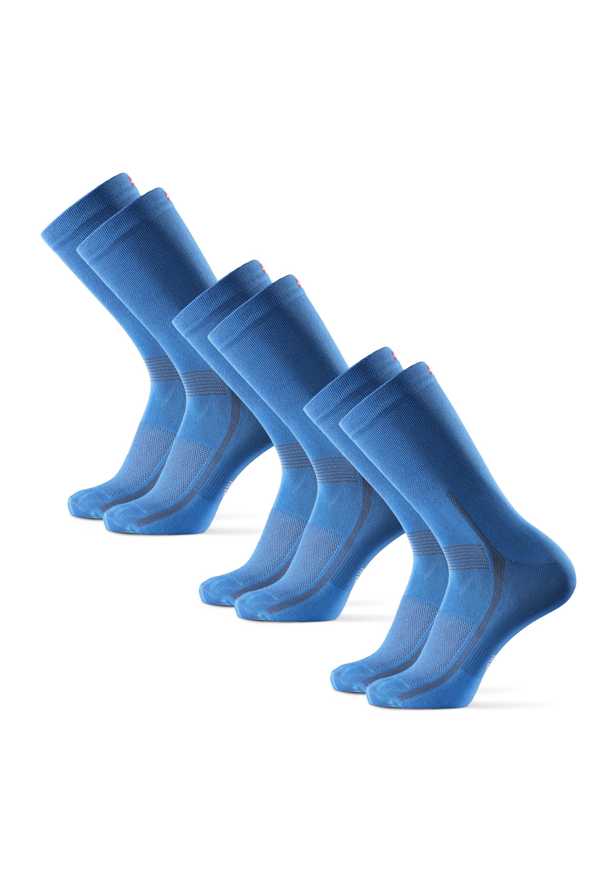 DANISH ENDURANCE Basicsocken long cycling (3-Paar) Radsportsocken für Herren & Damen, atmungsaktiv & gepolstert