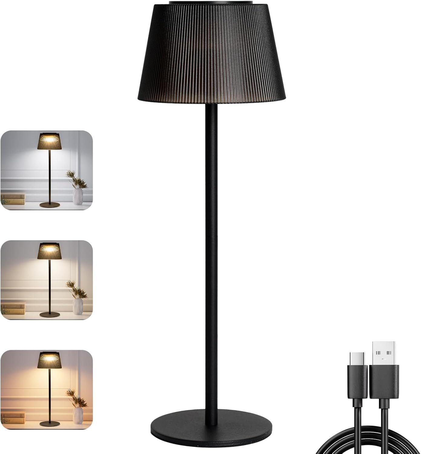 skelo LED Tischleuchte Tischlampe Kabellos, Dimmbar Touch Led Akku Tischleu günstig online kaufen