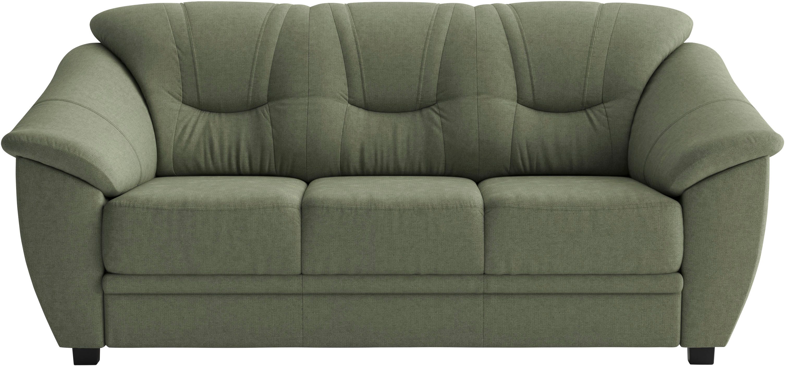 sit&more 3-Sitzer Savona, B: 198 cm, Federkern, Komfortsitzhöhe 46 cm, optional Schlaffunktion, Liegefläche 190x137cm, Stoff- & Lederauswahl
