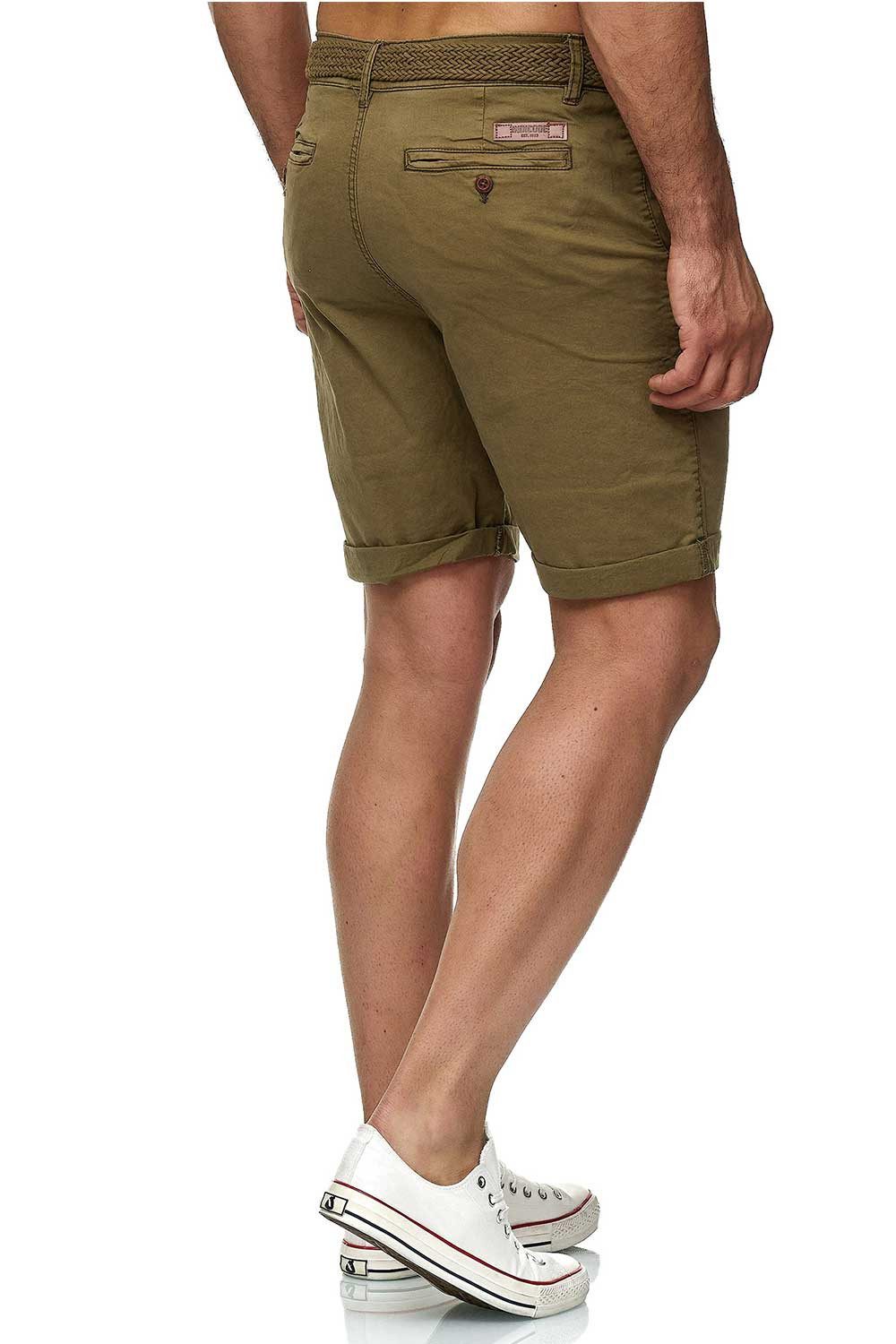 INDICODE Shorts Herren kurze Hose mit Gürtel - Conor - Aus Baumwolle - Regular Fit Freizeithose - Sportlich eleganter Look - Bequemes Stretch Material – Bild 4 von 4
