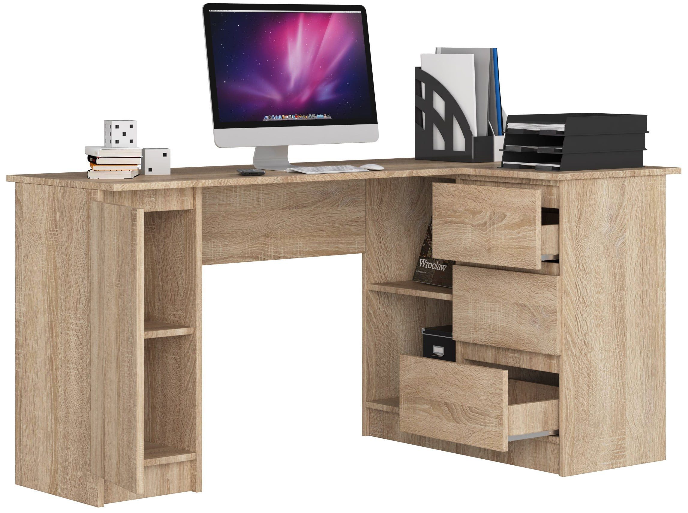 Raumhirsch Furniture Schreibtisch modern - Bürotisch mit Funktionalität & Stil - Home-Office Tisch, Hochwertige Verarbeitung, kratzfest, Selbstmontage