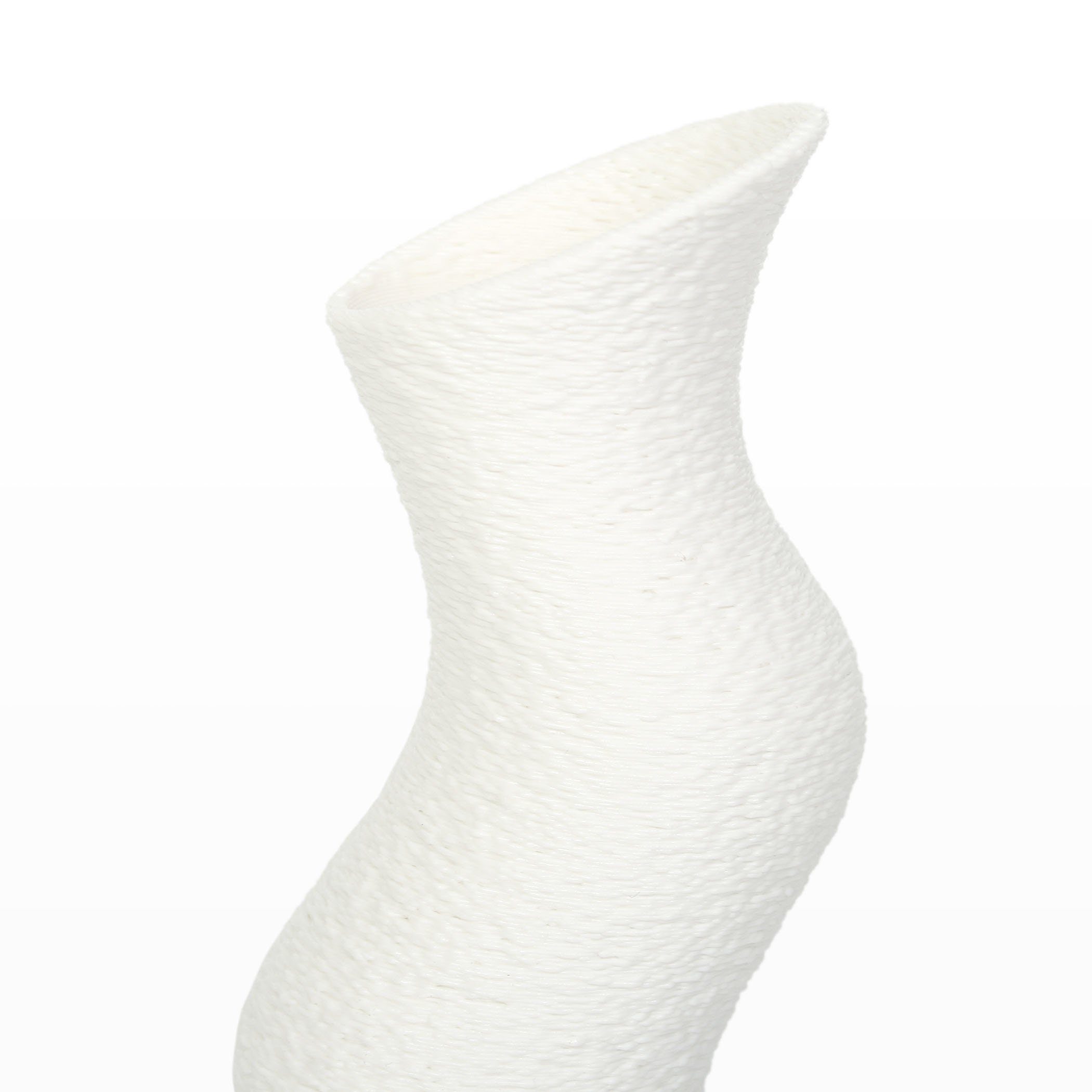 Kreative Feder Dekovase Designer – Blumenvase aus nachwachsenden Bio-Kunststoff, wasserdicht & Vase White Rohstoffen; aus bruchsicher Dekorative