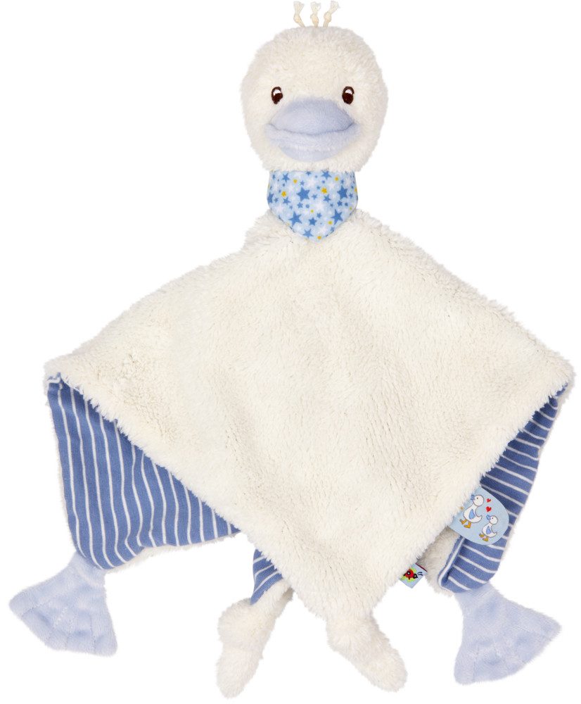 COPPENRATH DIE SPIEGELBURG Schnuffeltuch Schnuffeltuch Gans, hellblau - BabyGlück, (Set, 1-tlg., 1), Kopf als Fingerpuppe verwendbar