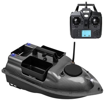 Tidyard RC-Boot GPS Fischerköderboot,3 Köderbehälter,500M,5200mAh,4,4 Pfund Köder, 16 beliebige Positionierungspunkte,LCD-Display der Fernbedienung