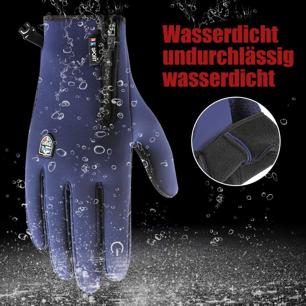 Sunicol Multisporthandschuhe Thermo Winterhandschuhe Touchscreen Fahrradhandschuhe Wasserdich Thermal Fleece, Winddicht Ski Sporthandschuhe für Damen Herren