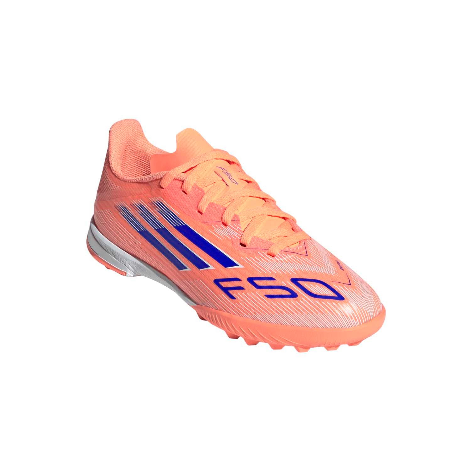 adidas Performance F50 League TF (für Kunstrasen, Hart- und Aschenplätze) orange/blau Fußballschuh