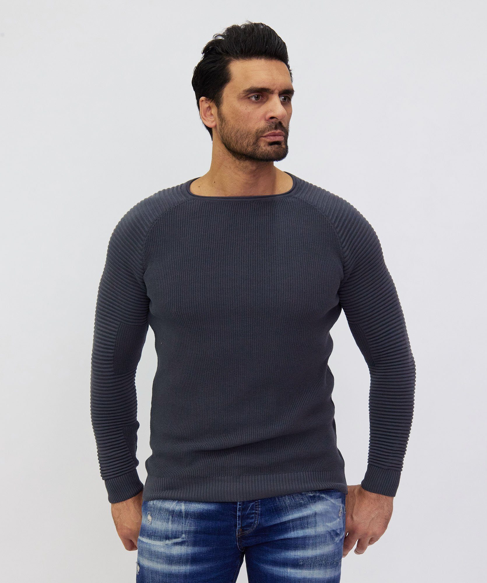 Denim Distriqt Strickpullover Feiner modischer Strickpullover günstig online kaufen