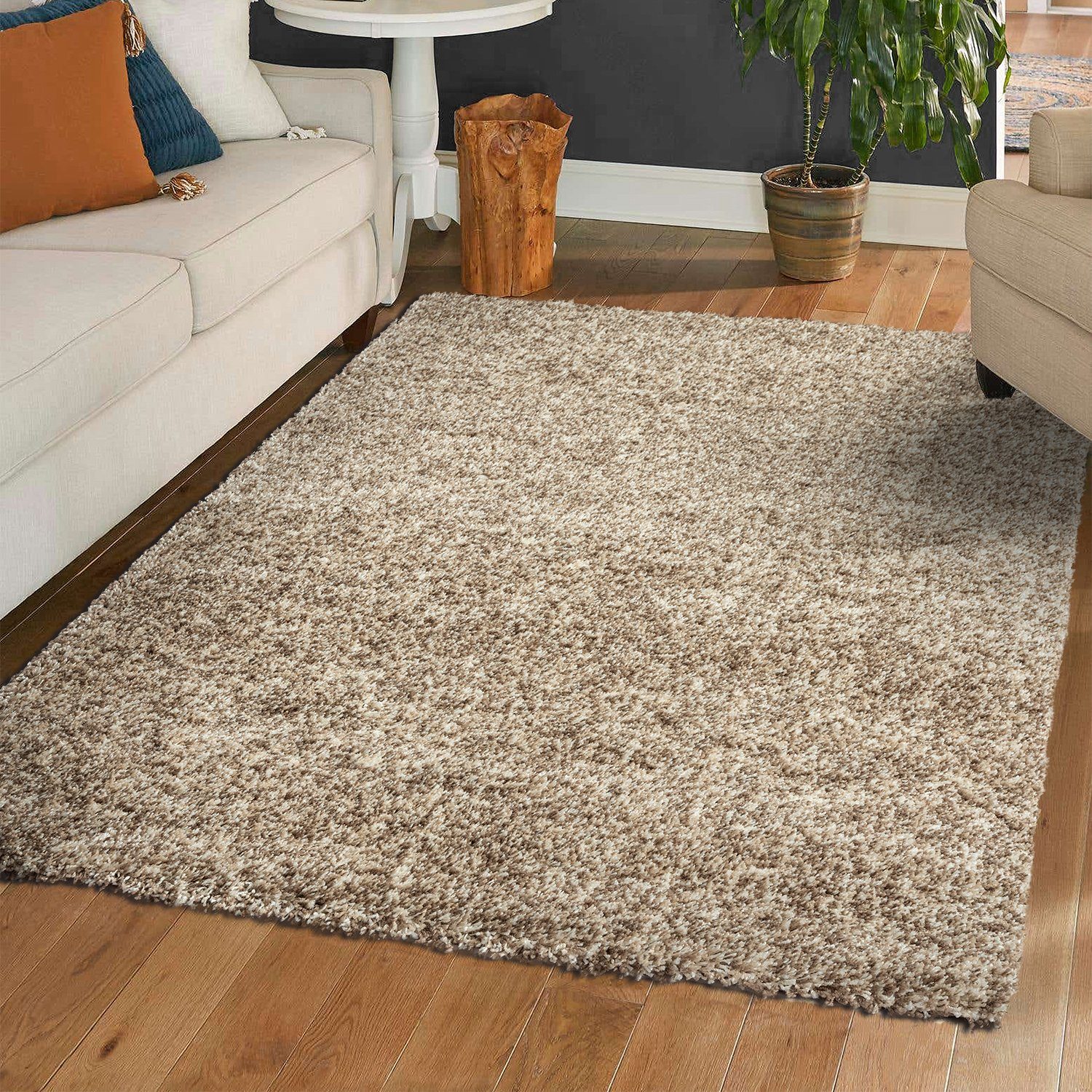 Vimoda Hochflor-Teppich LUX Shaggy Hochwertige Premium Qualität, Rechteckig, Höhe: 30 mm, Läufer hochflor Shaggy Einfarbig extra Dicht & weich für Wohnzimmer