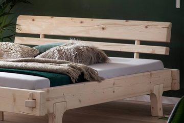 GMD Living Bett ZENICA (1-tlg), Balkenbett aus massivem Fichtenholz, Liegefläche: 140 x 200 cm