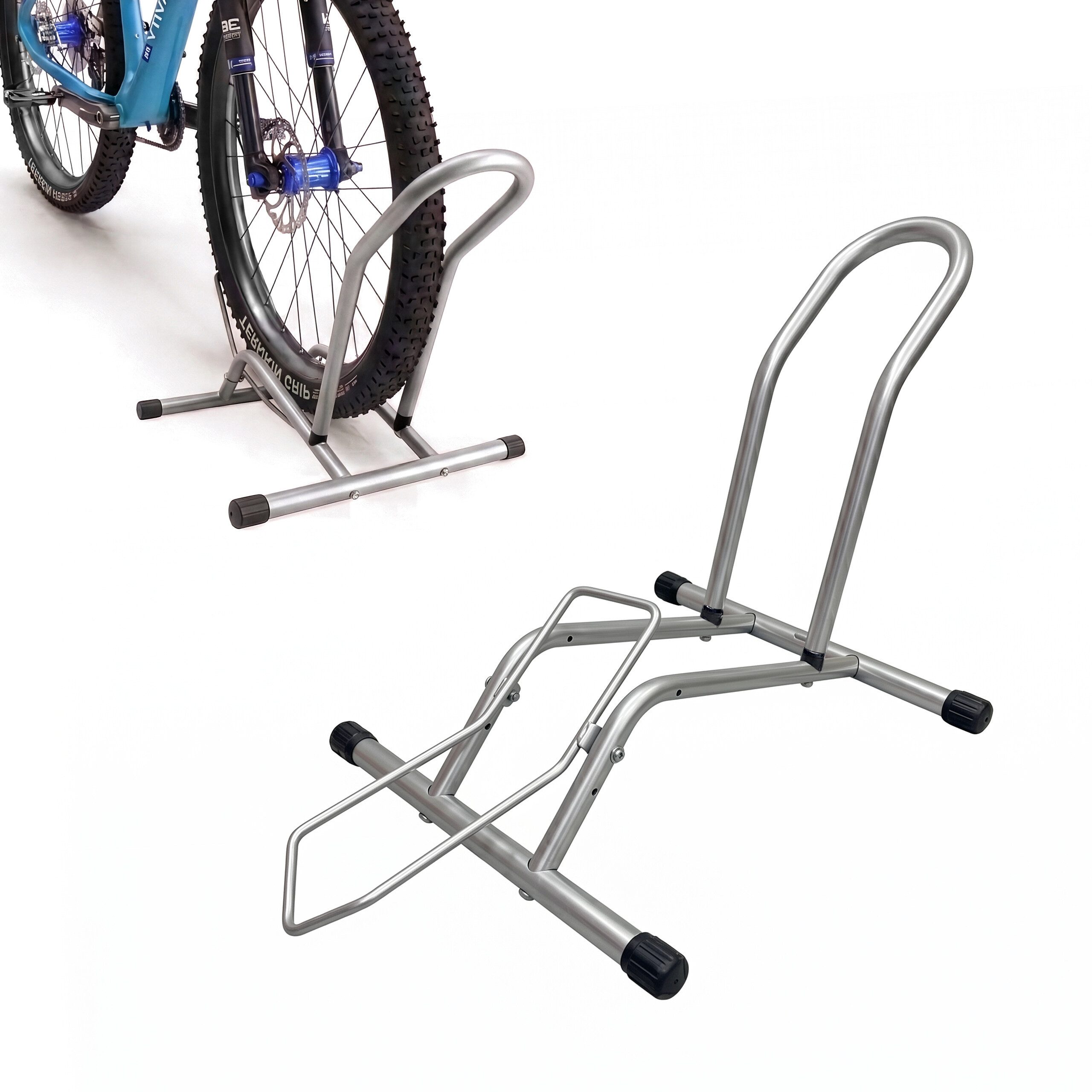 relaxdays Fahrradständer bis 29 Zoll, silber